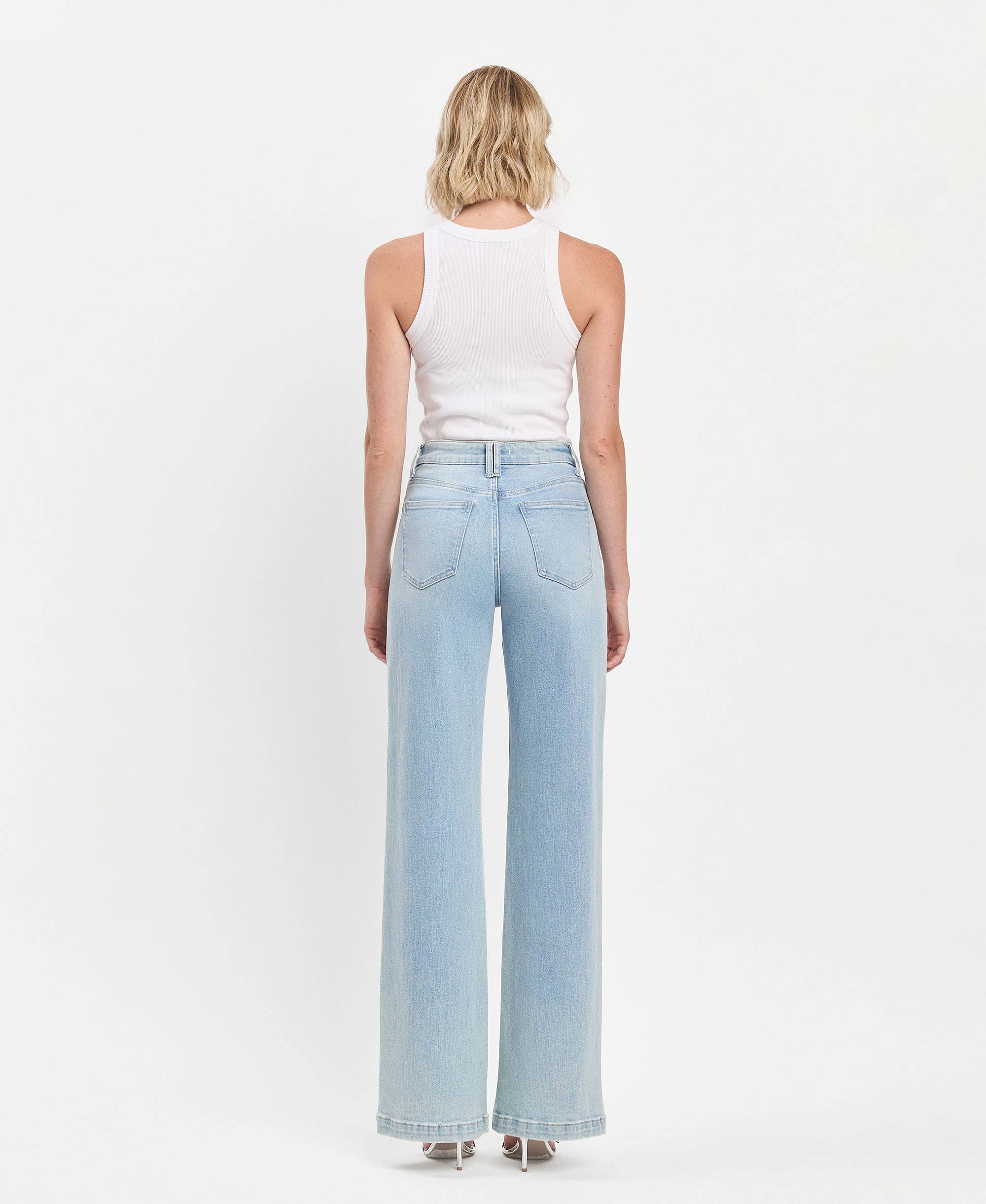 High Rise Wide Jeans:Opt