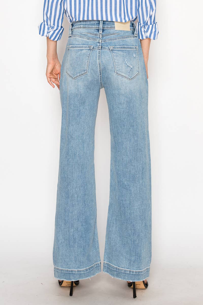 Corset Ultra Rise Wide Jeans: