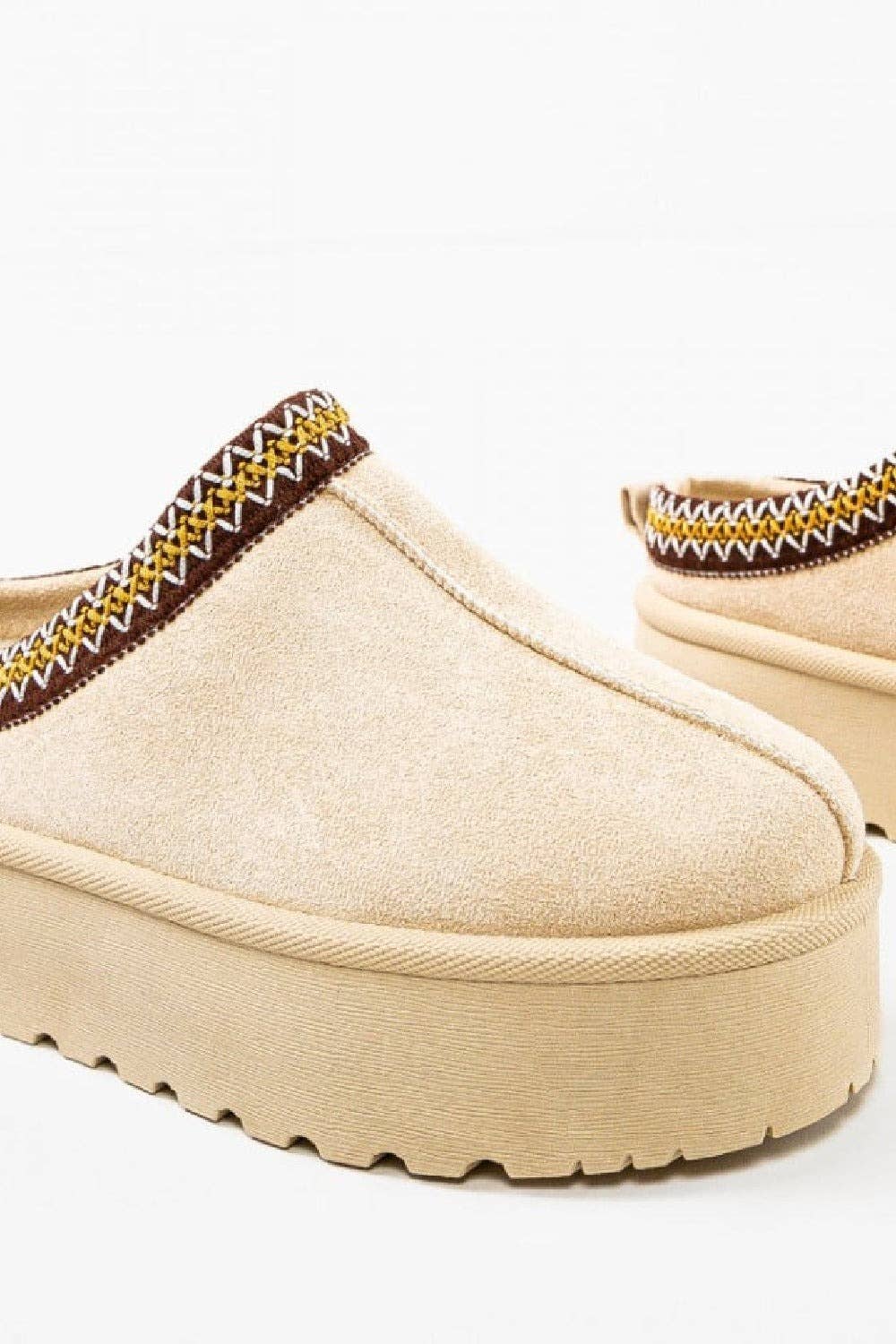 Fur Lined Ankle Boots: Camel