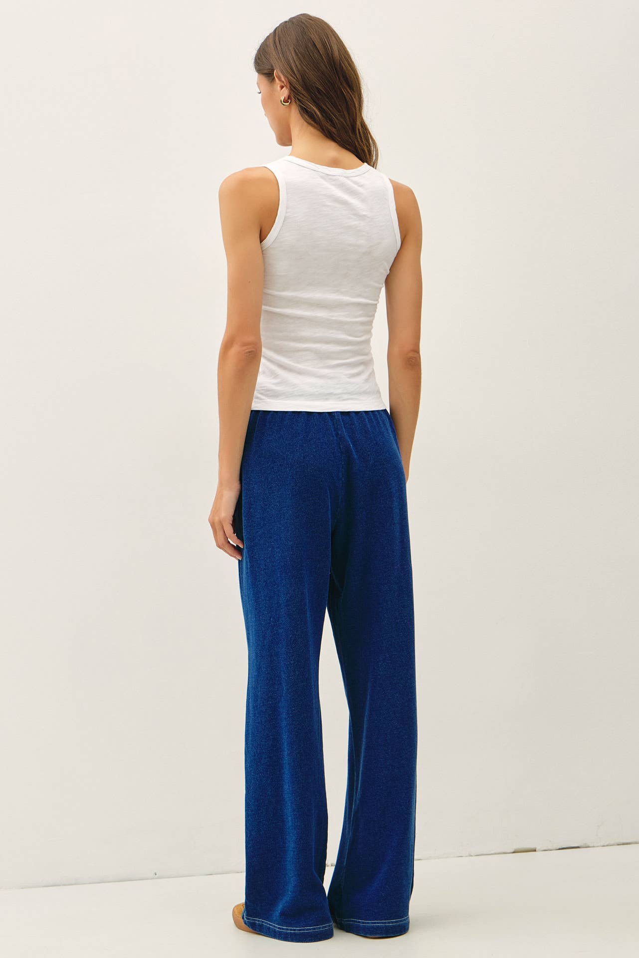 Cotton Slub Tank Top: White