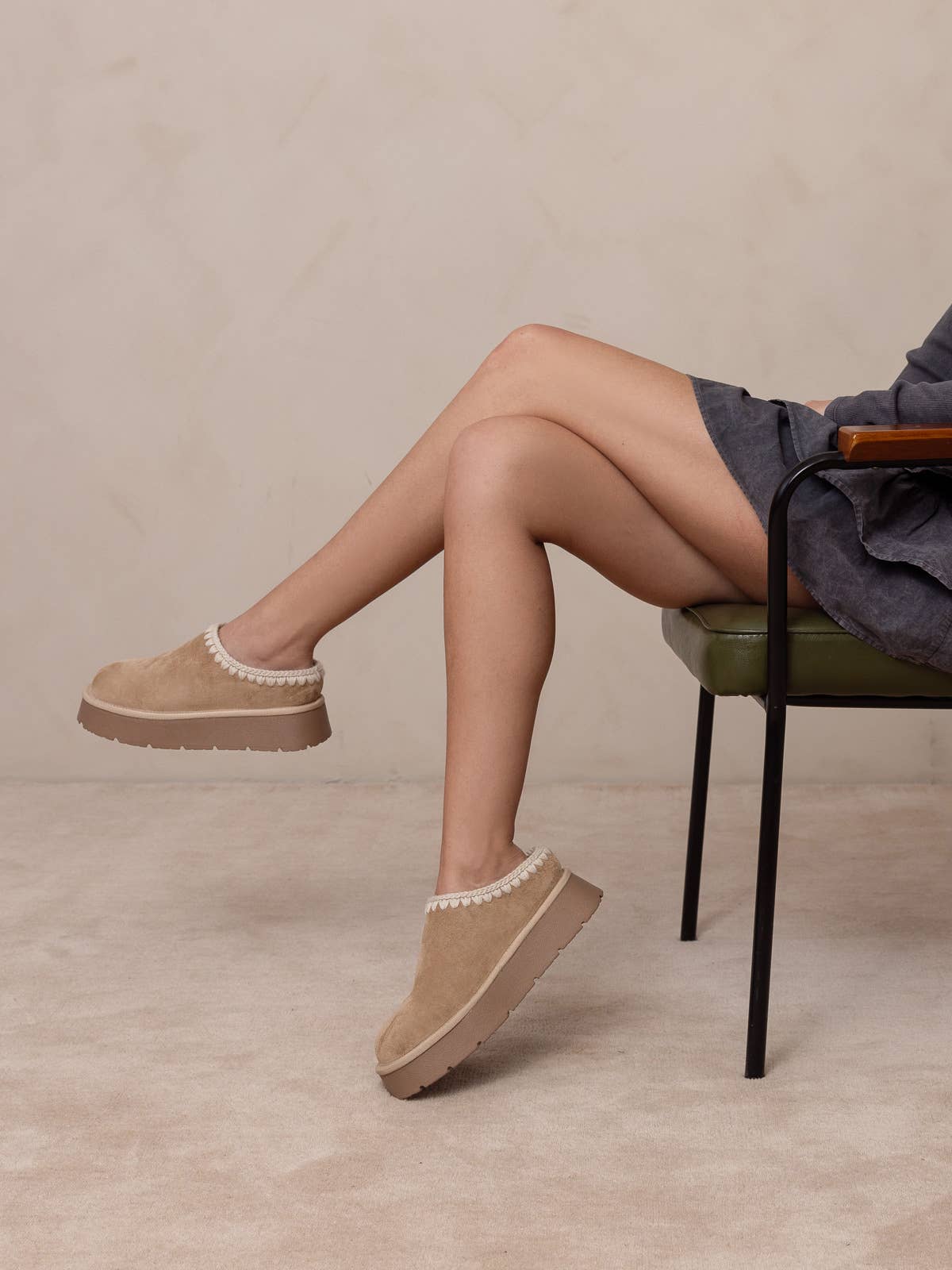 Brandi Mule Slipper: Almond