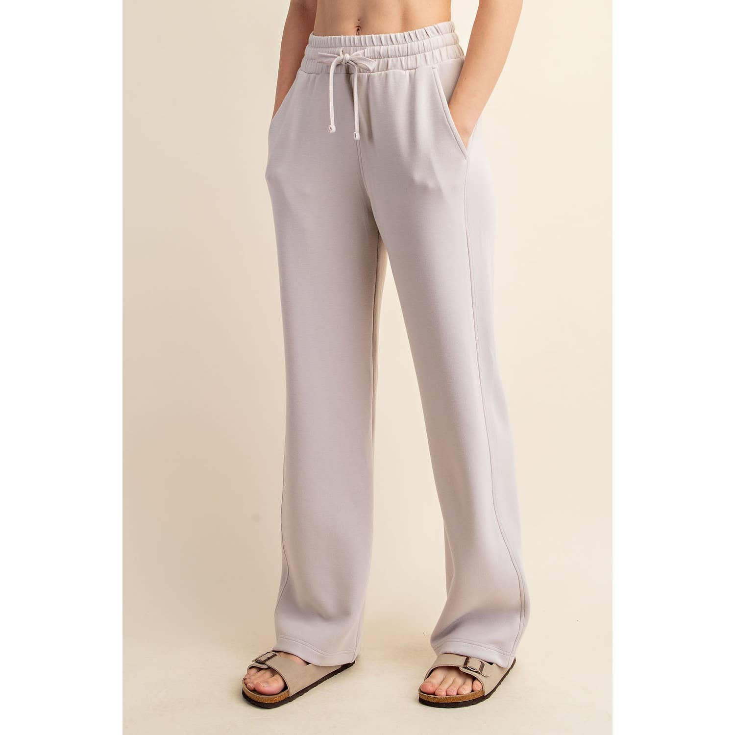 Scuba Straight Pants: Lt Mocha