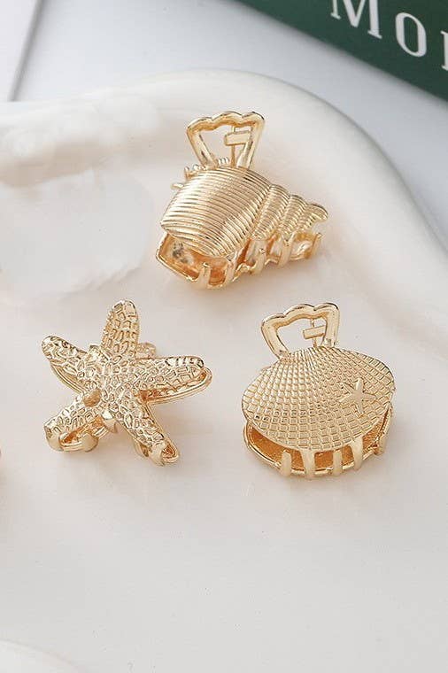 Nautical Mini Claw Clip Set: