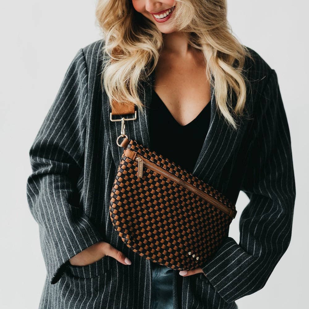 Westlyn Woven Bum Bag: Checkered