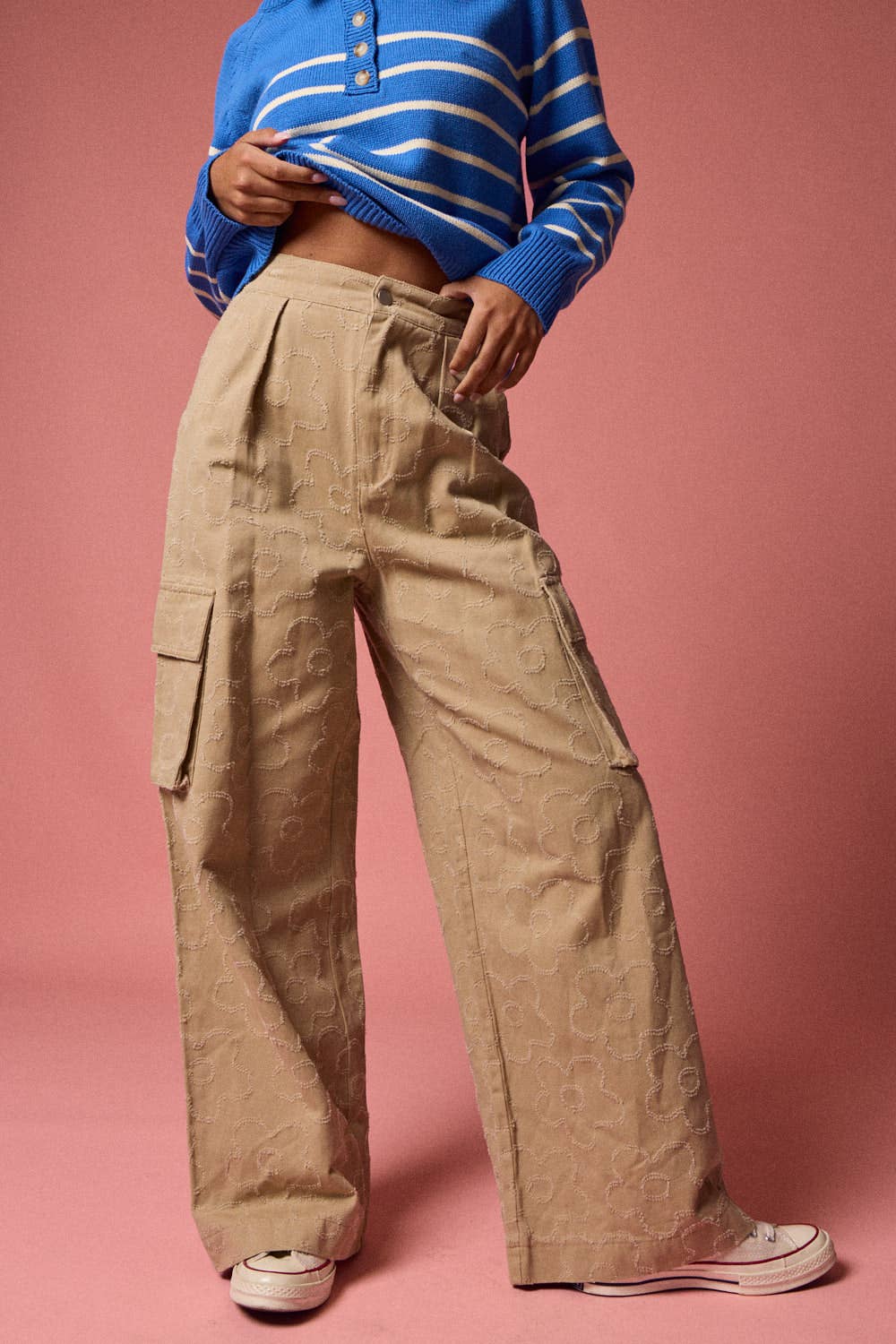 Adeline Cargo Pants: Khaki