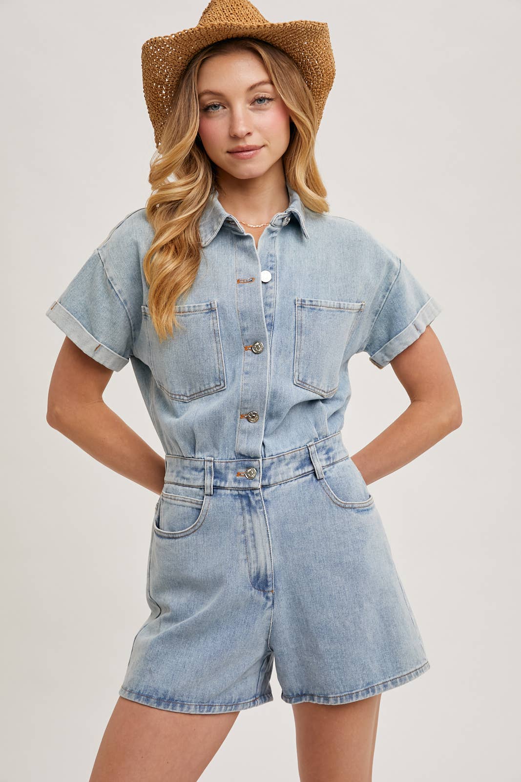 Lt Denim Romper