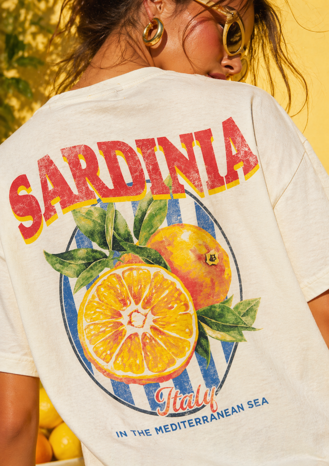 Sardinia Italy Cream T-Shirt: