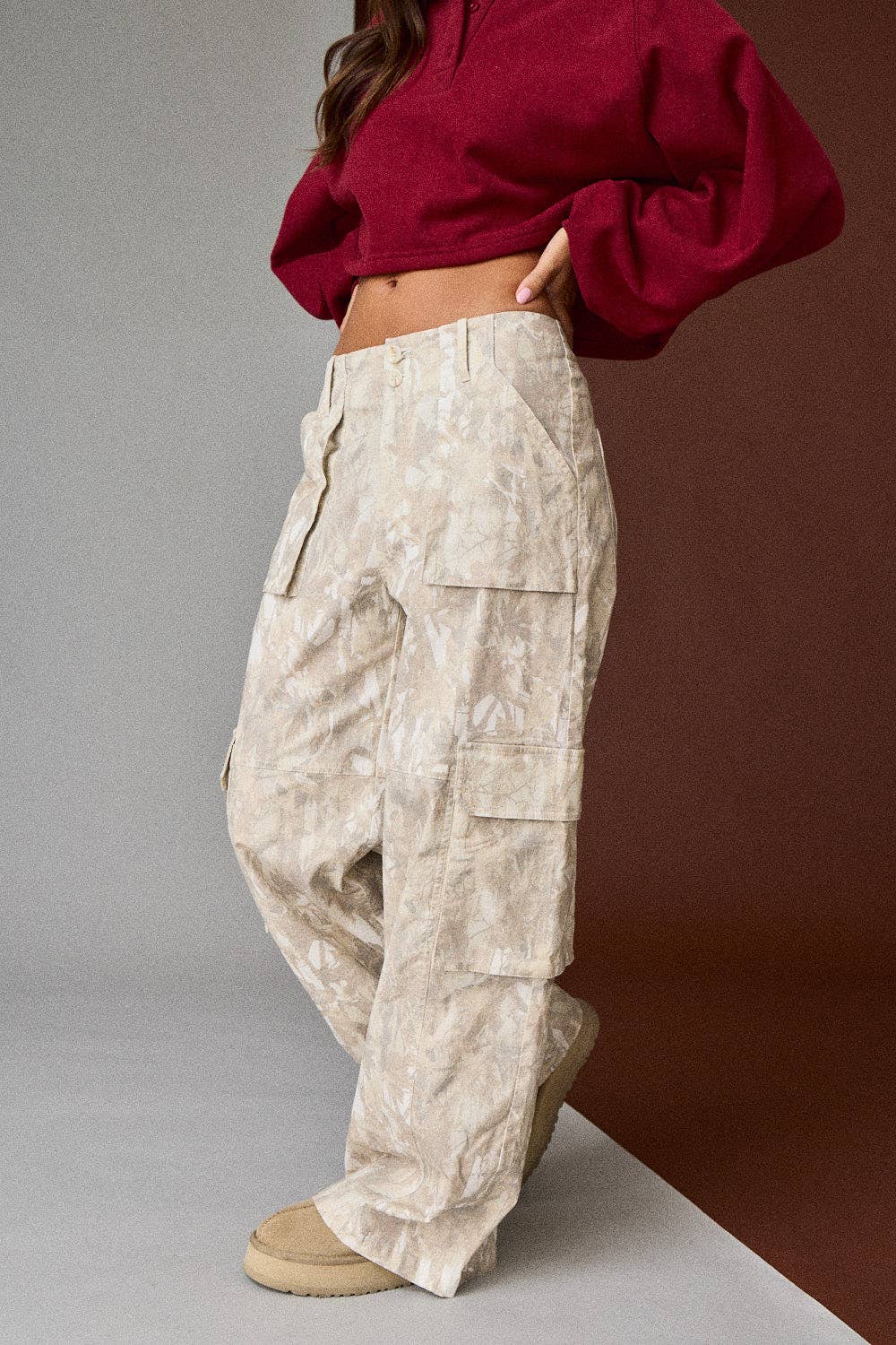 Nature Camo Print Pants: