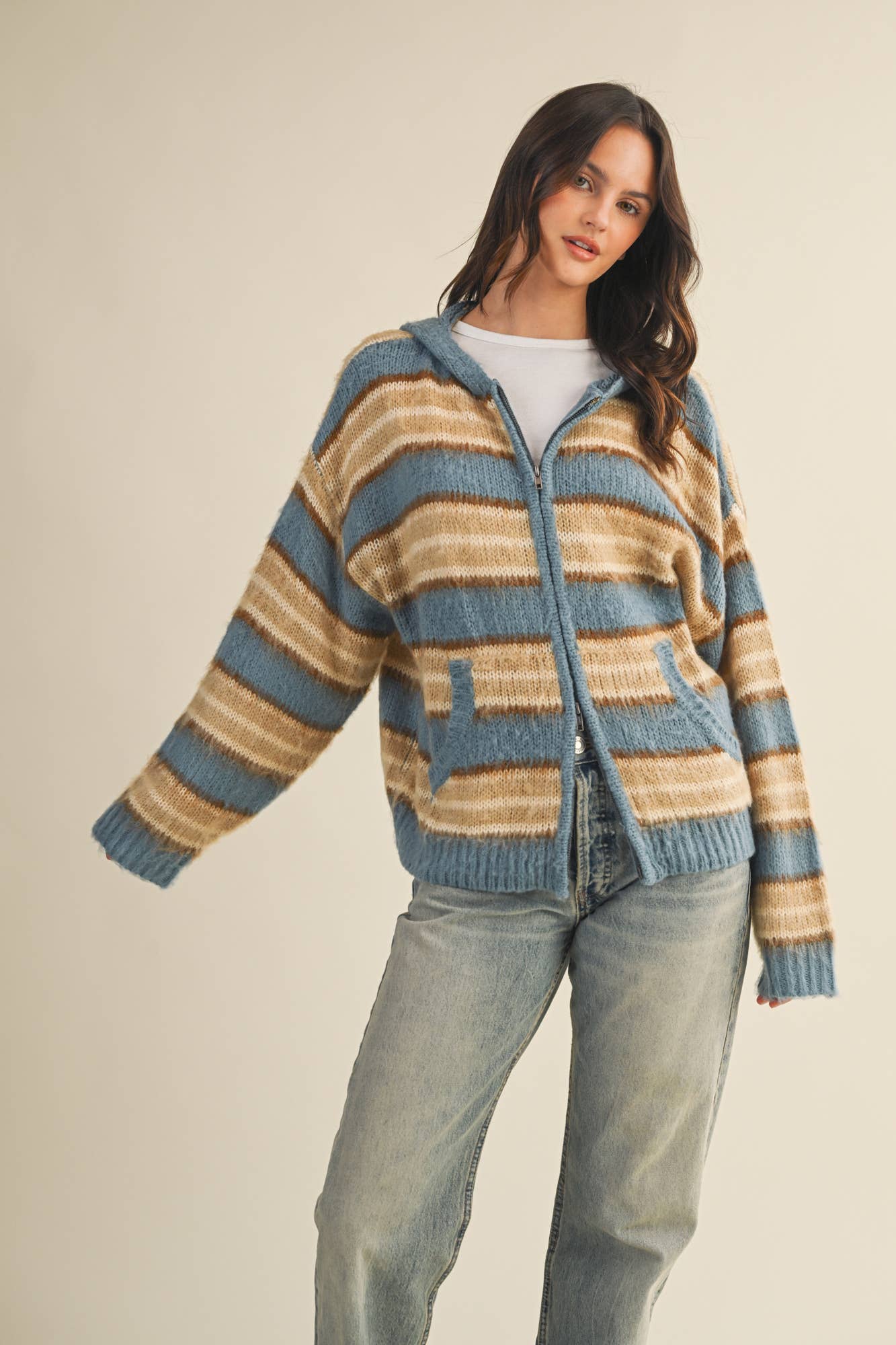 Marigold Zip Up Sweater