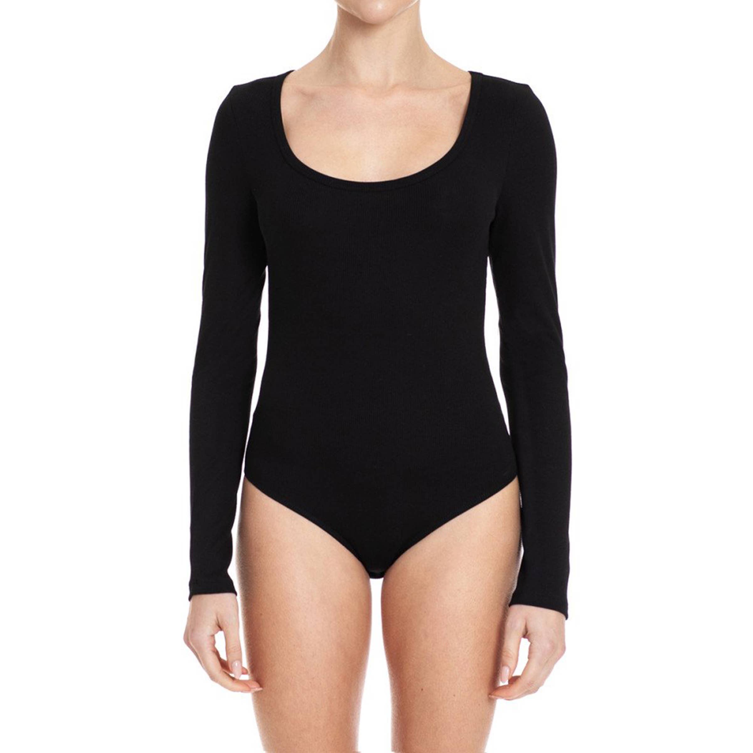Ribbed Scoop Neck Bodysuit