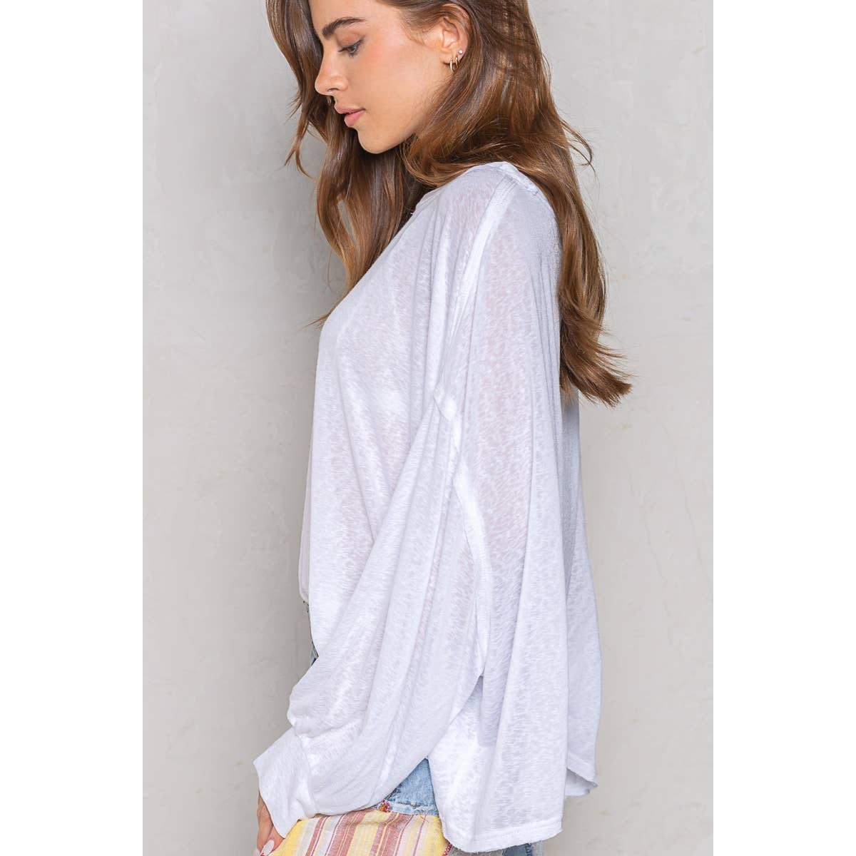Loose Knit Top WHITE