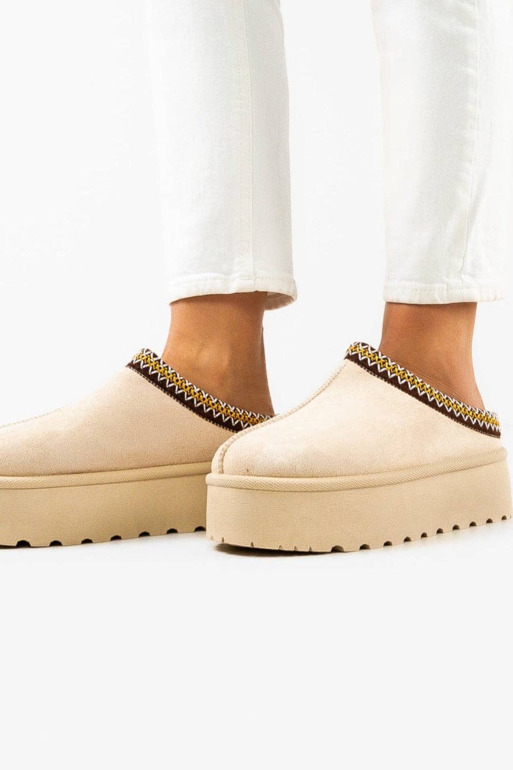 Fur Lined Ankle Boots: Camel