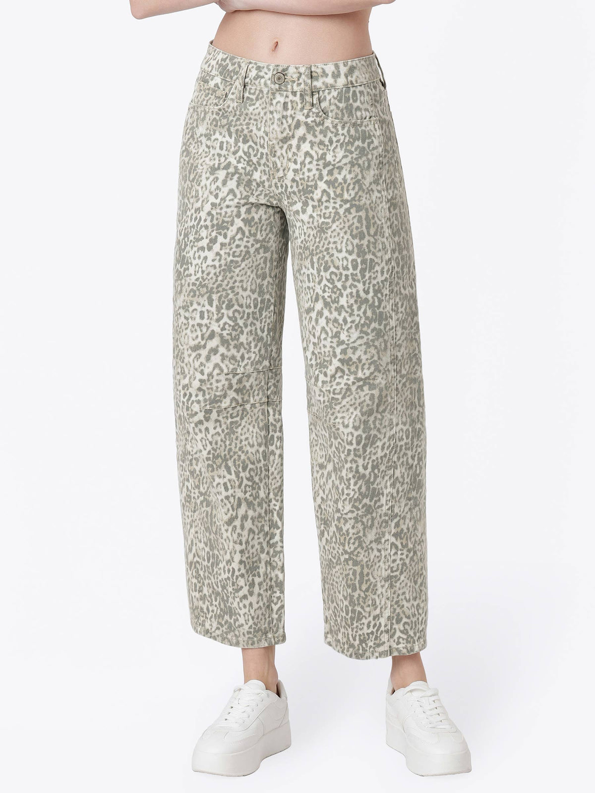 Leopard Barrel Pant