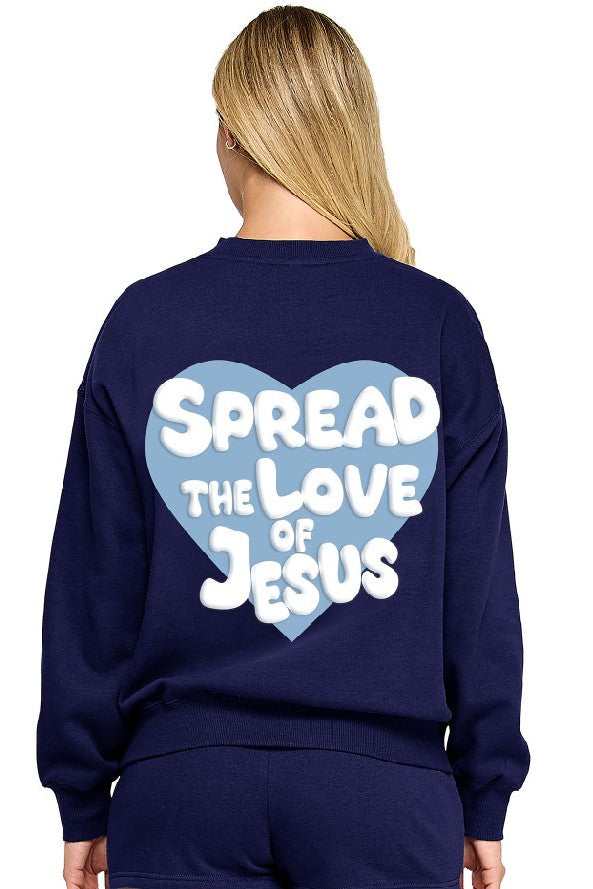 Spread The Love Sweatshirt: Deep Navy