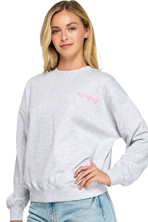 Spread The Love Sweatshirt: Grey