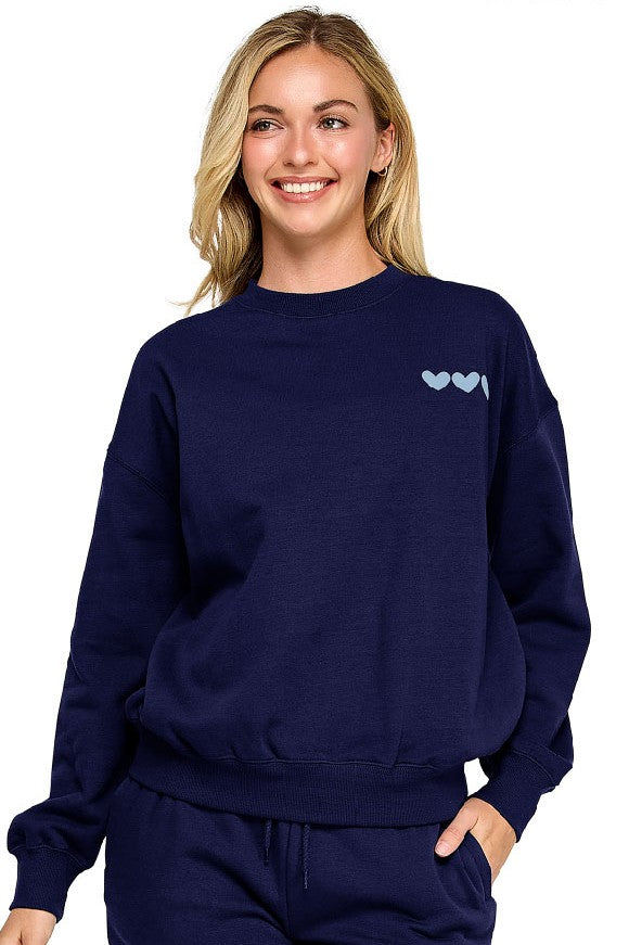 Spread The Love Sweatshirt: Deep Navy