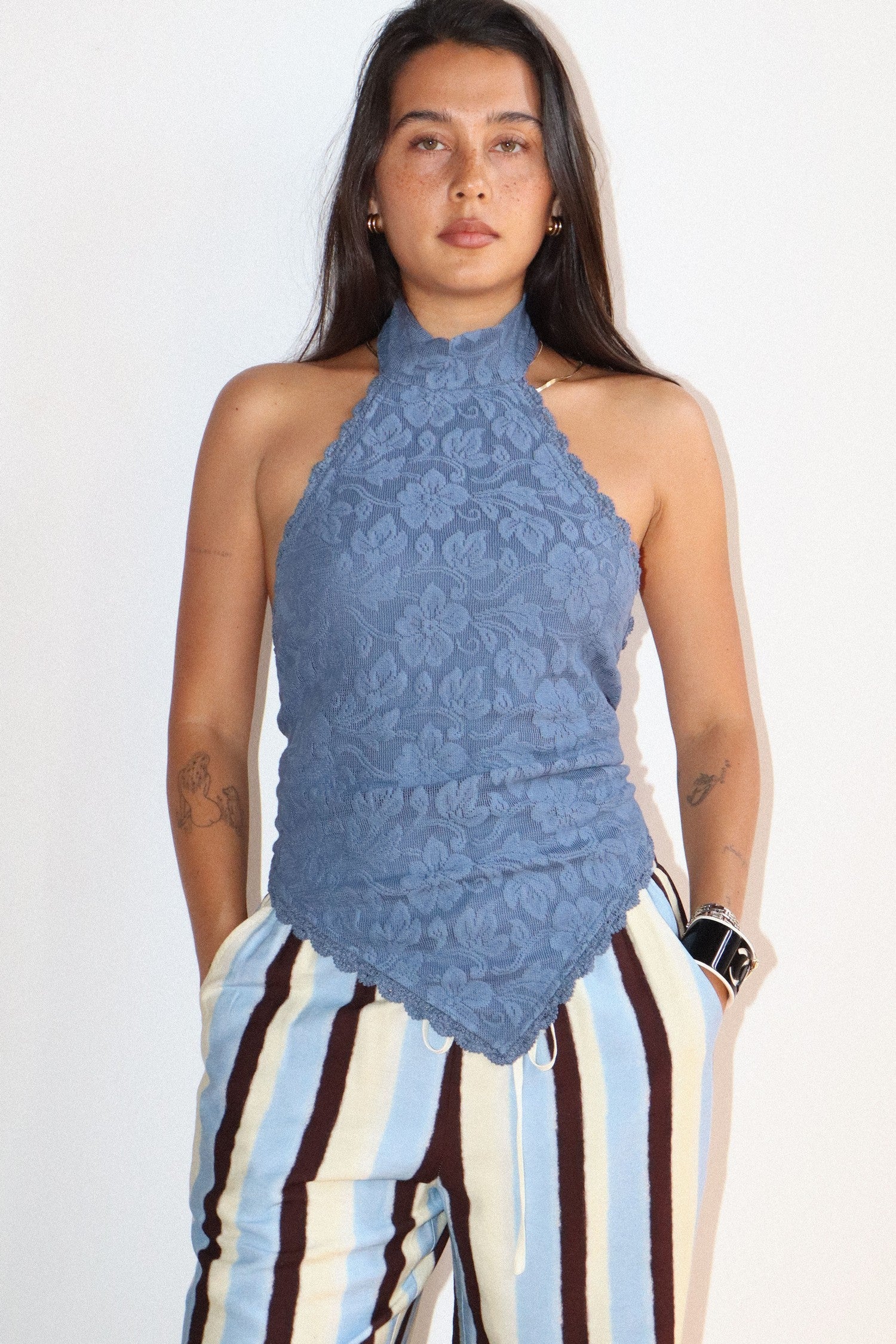 Halter Handkerchief Top: