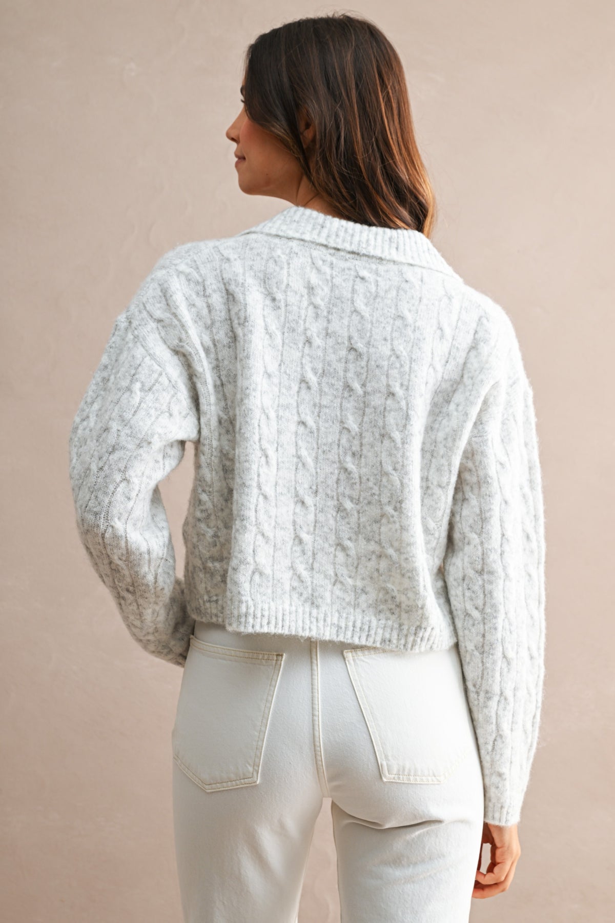 Collared Cropped Sweater