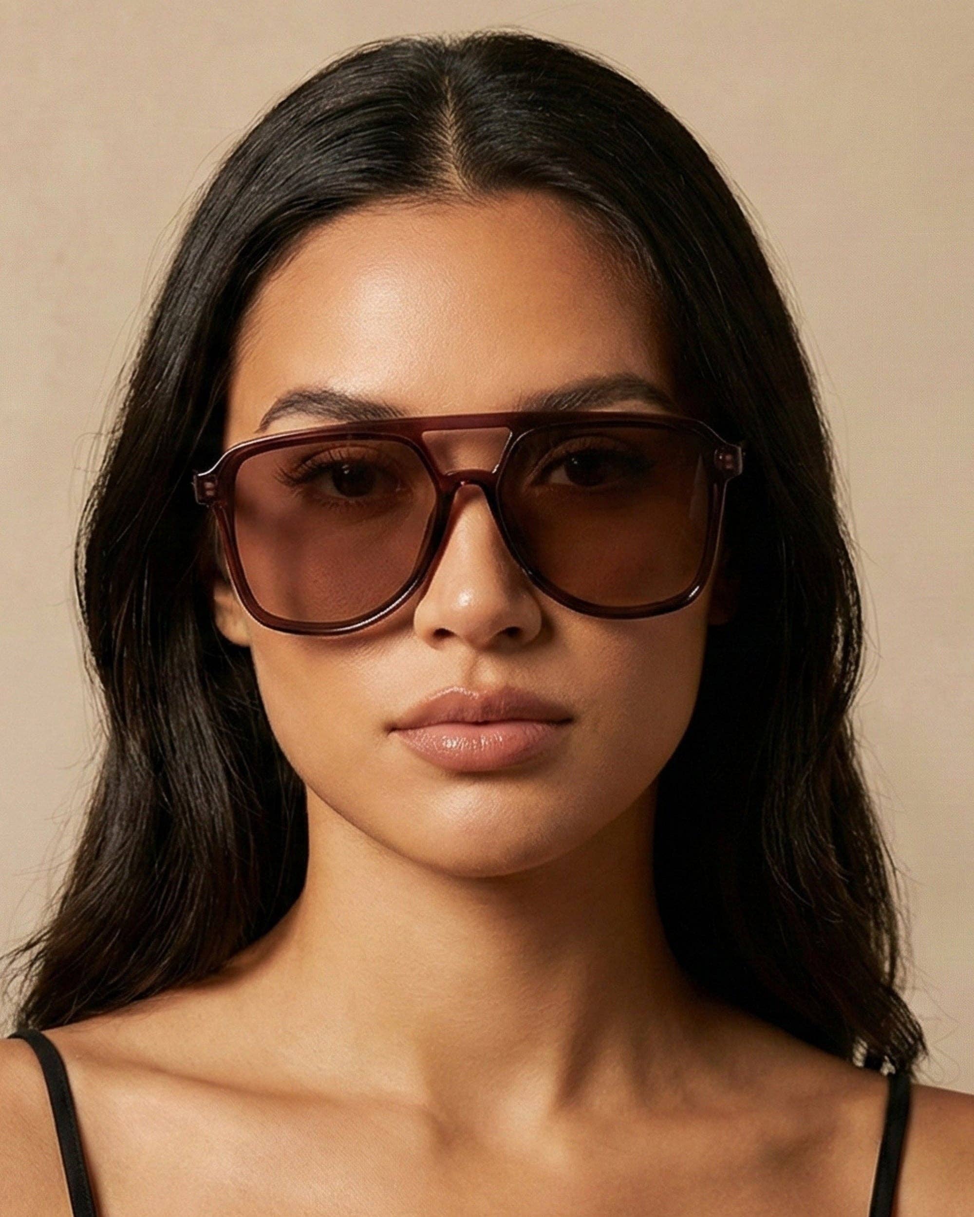 Lagos Sunglasses: Maroon