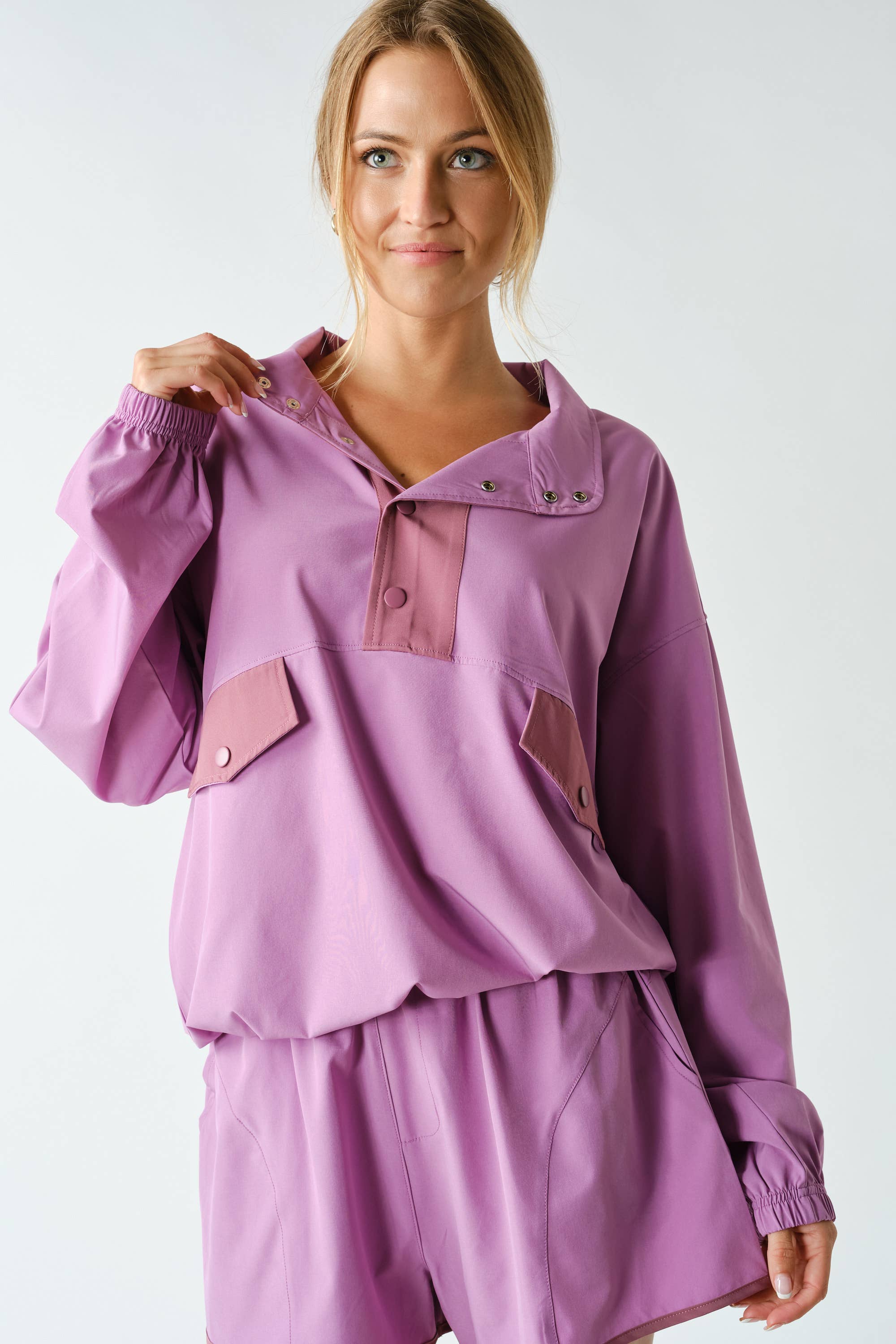 Color-Block Active Set: Mulberry