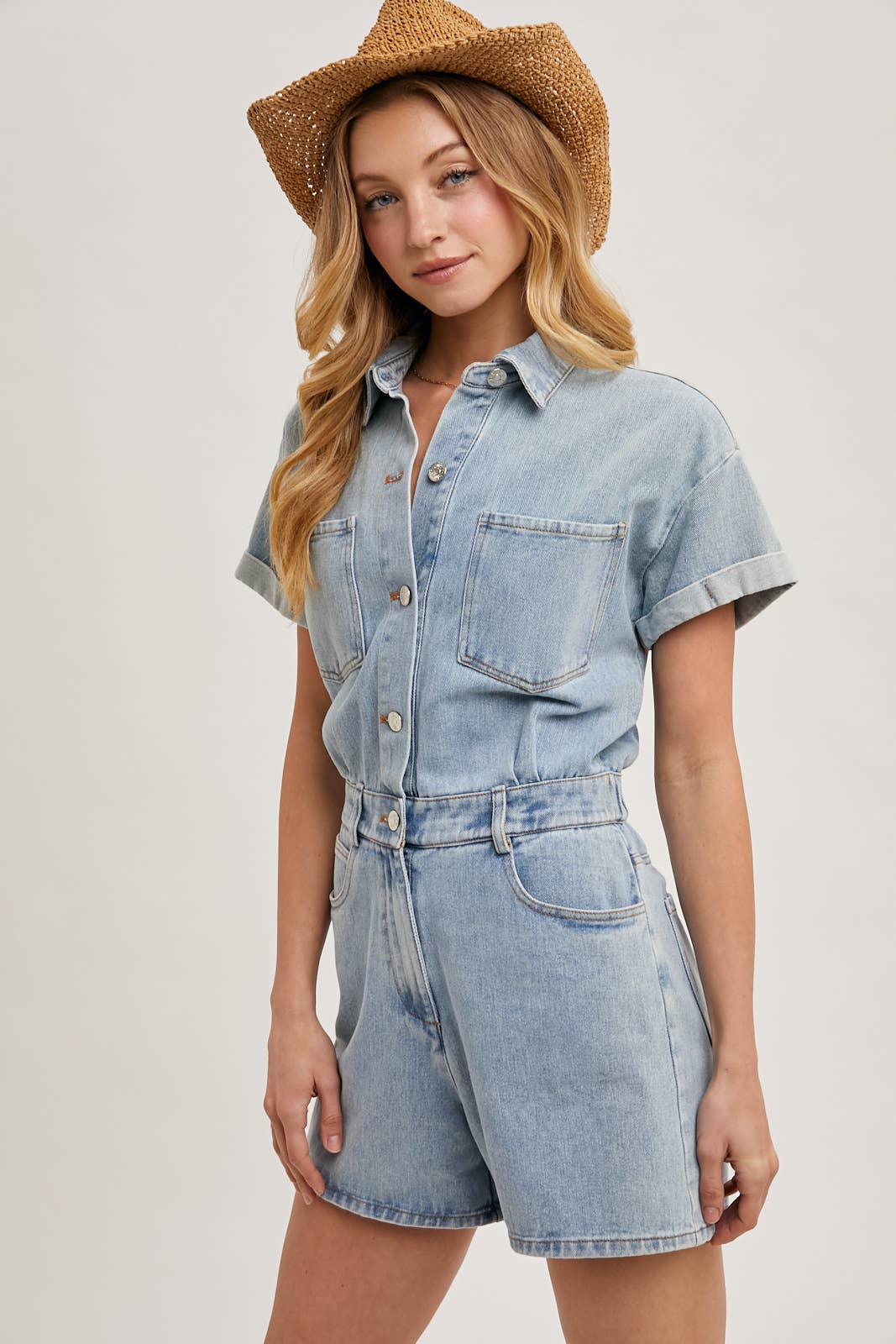 Lt Denim Romper