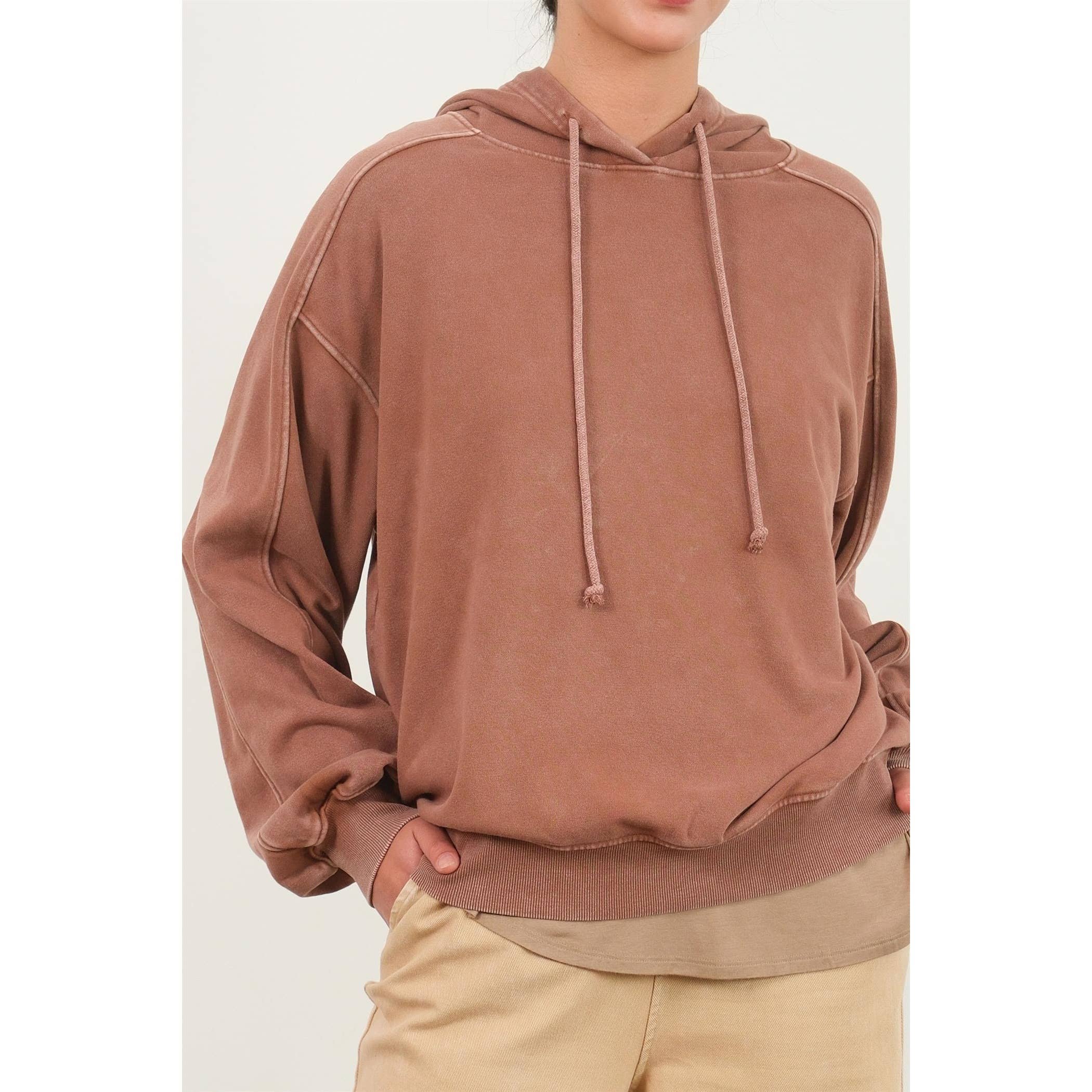Seam-Detail Oversized Hoodie