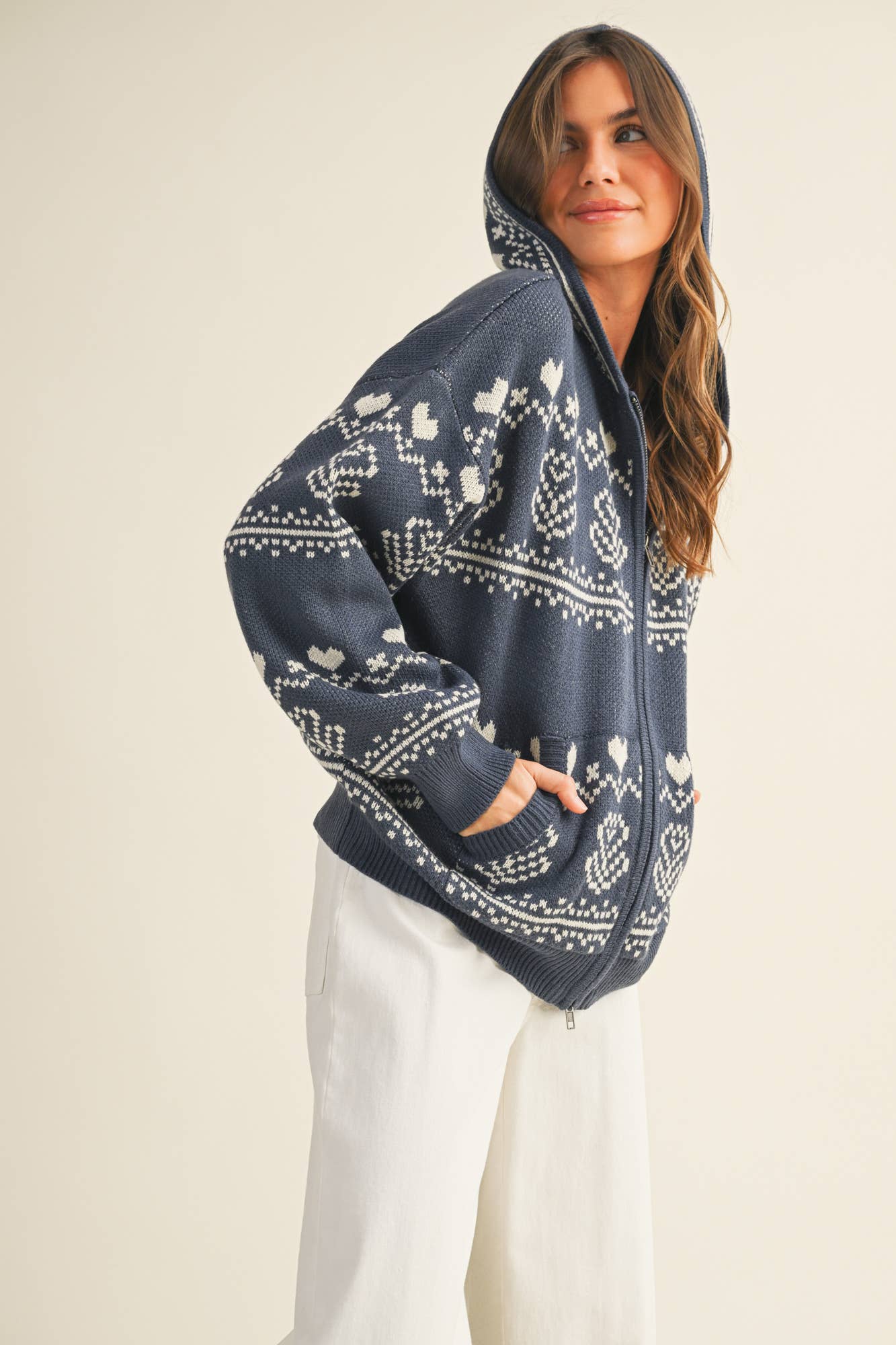 Nordic Zip Up Sweater