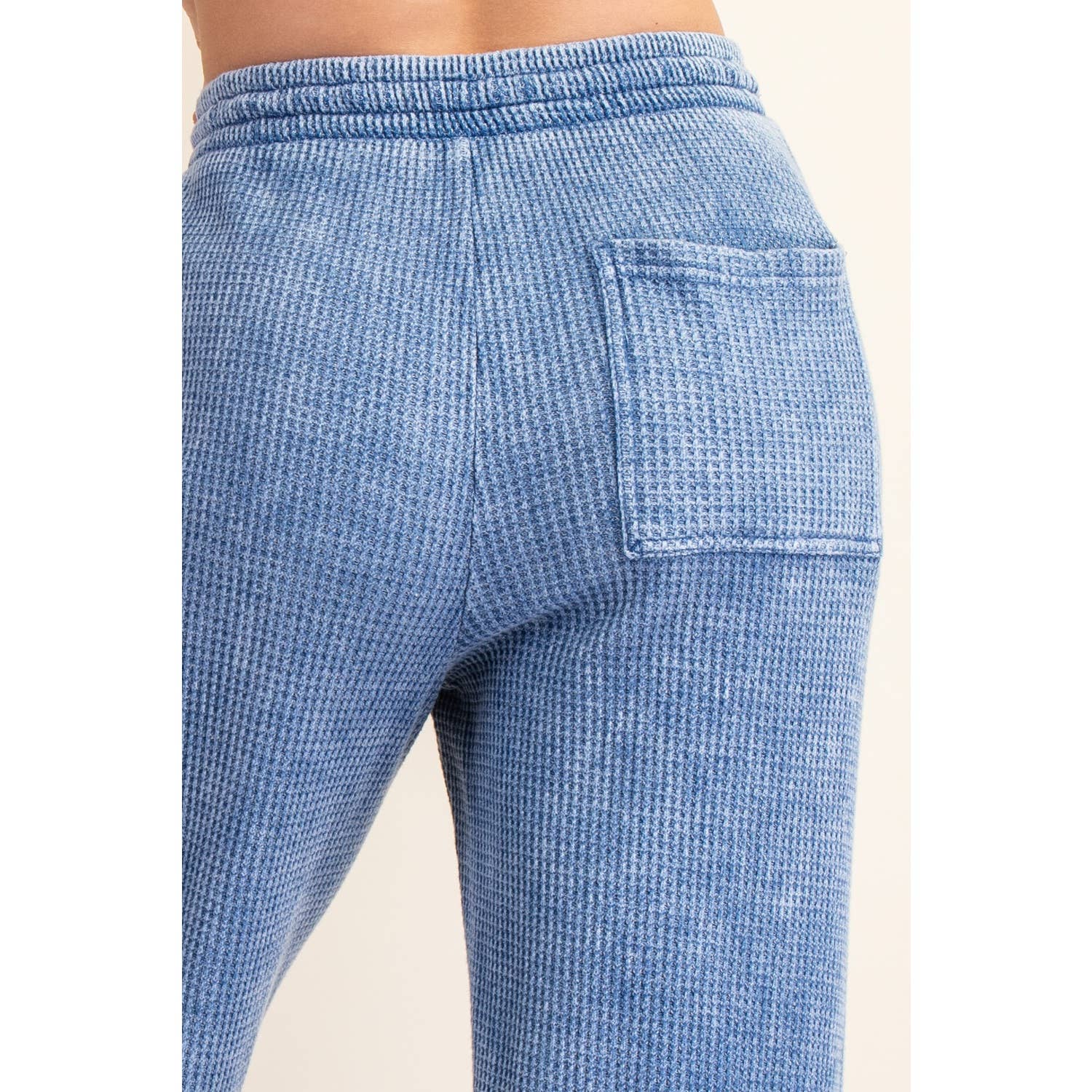 Waffle Sweatpants: Cobalt