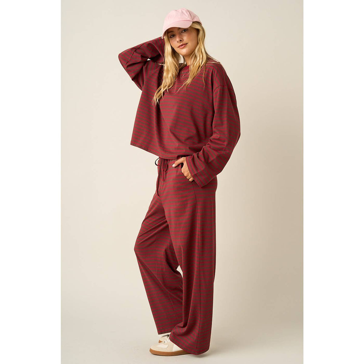 Maroon Combo Lounge Set