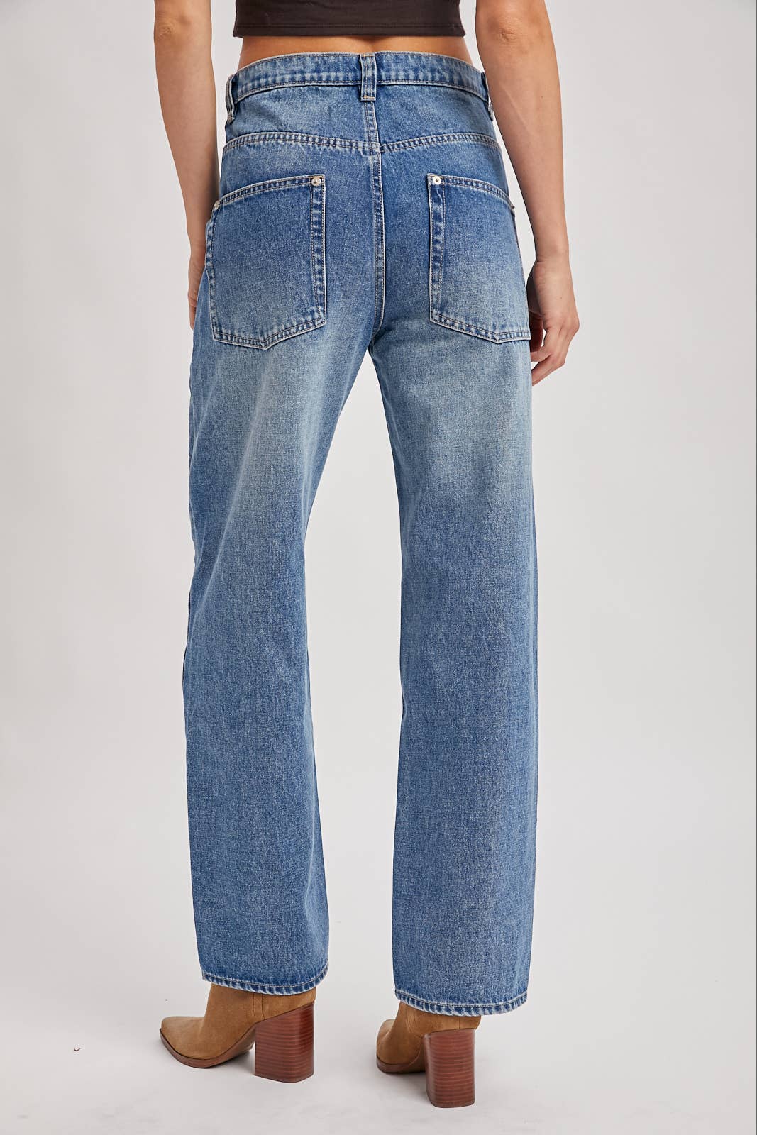 High-Rise Medium Wash Jeans:
