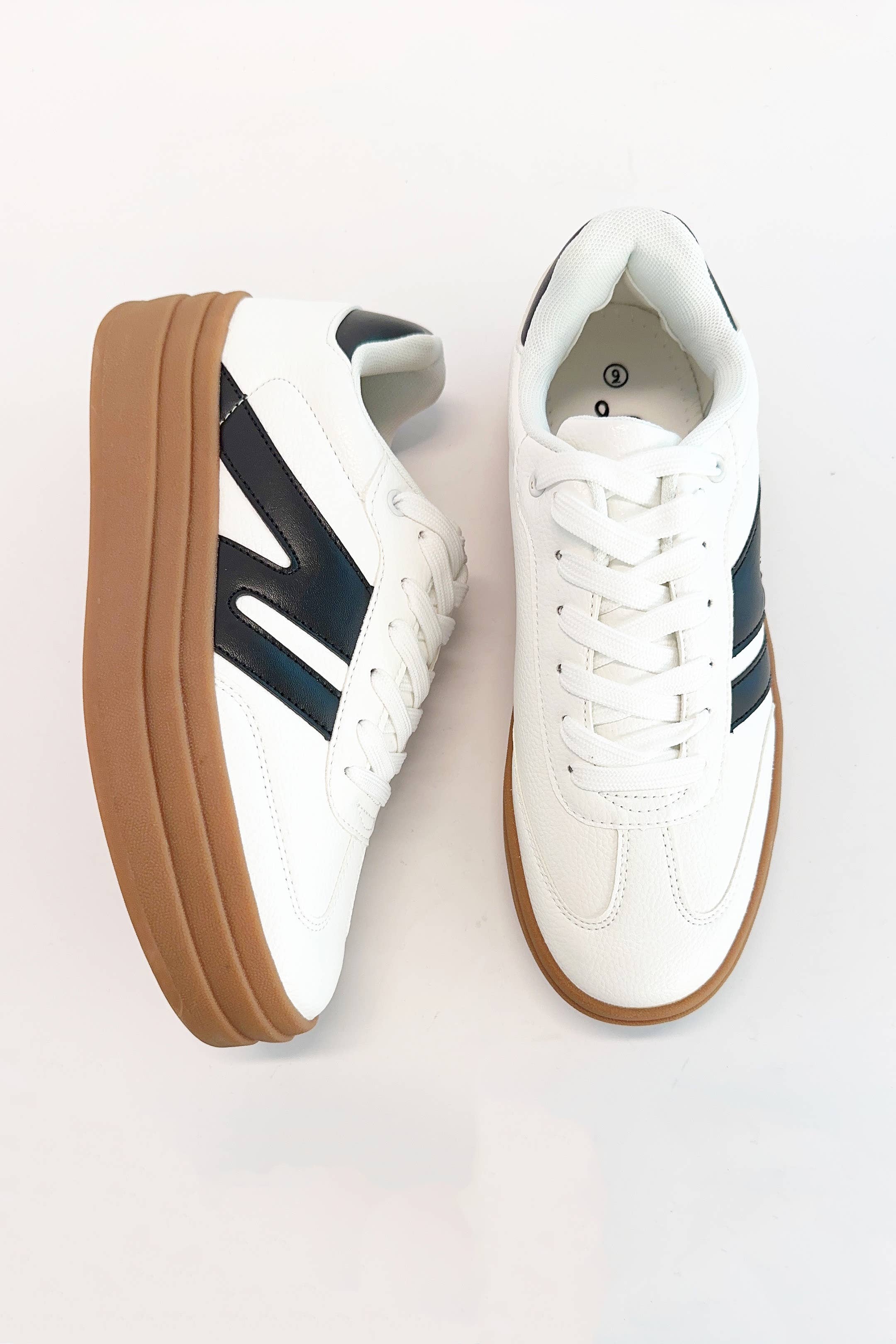 Block Platform Sneakers Blk/White