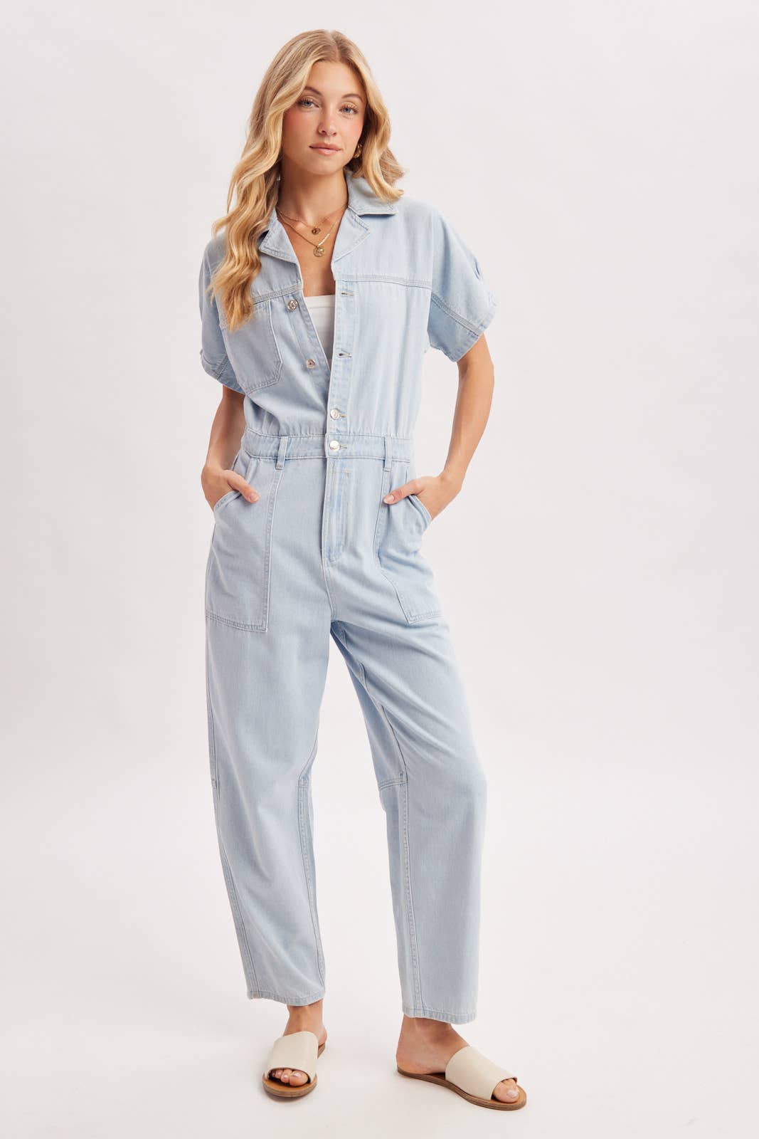Lt. Denim Utility Jumpsuit