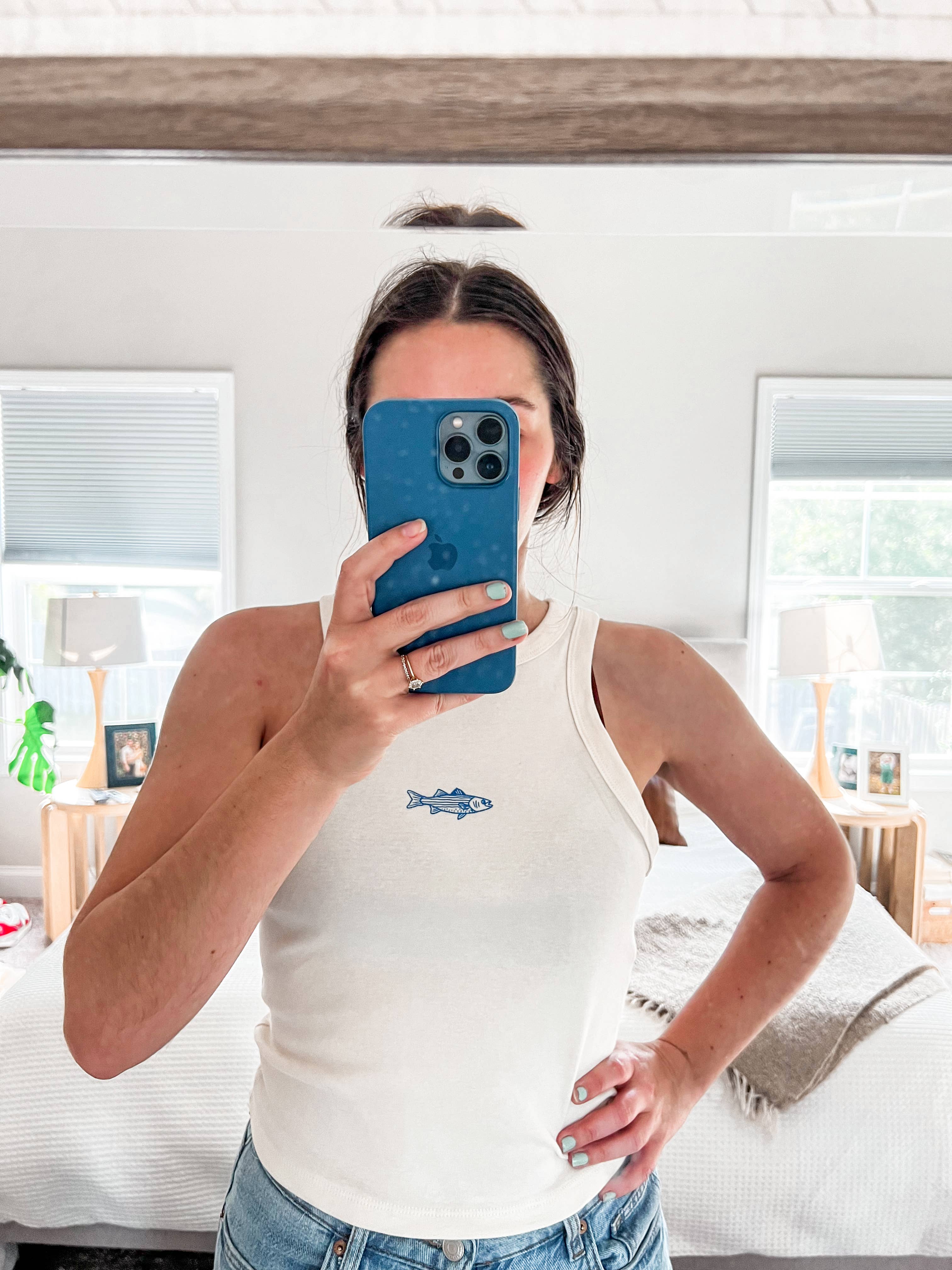 Freshwater Racer Tank:White