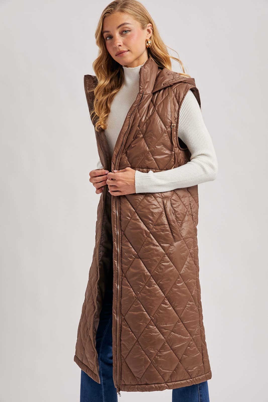 Diamond Puffer Vest: Coco
