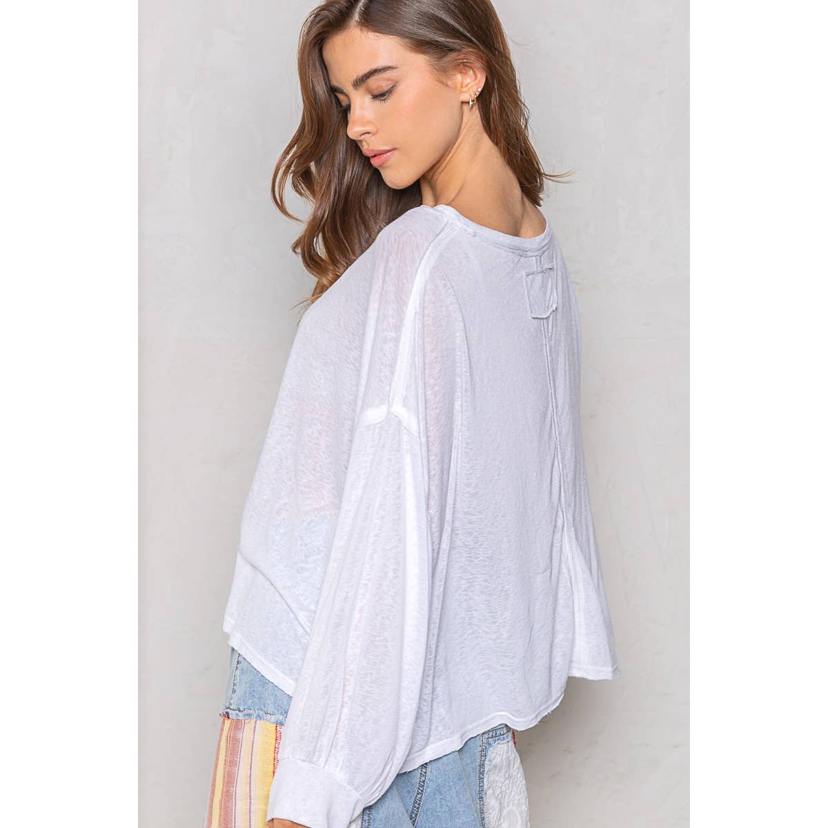 Loose Knit Top WHITE