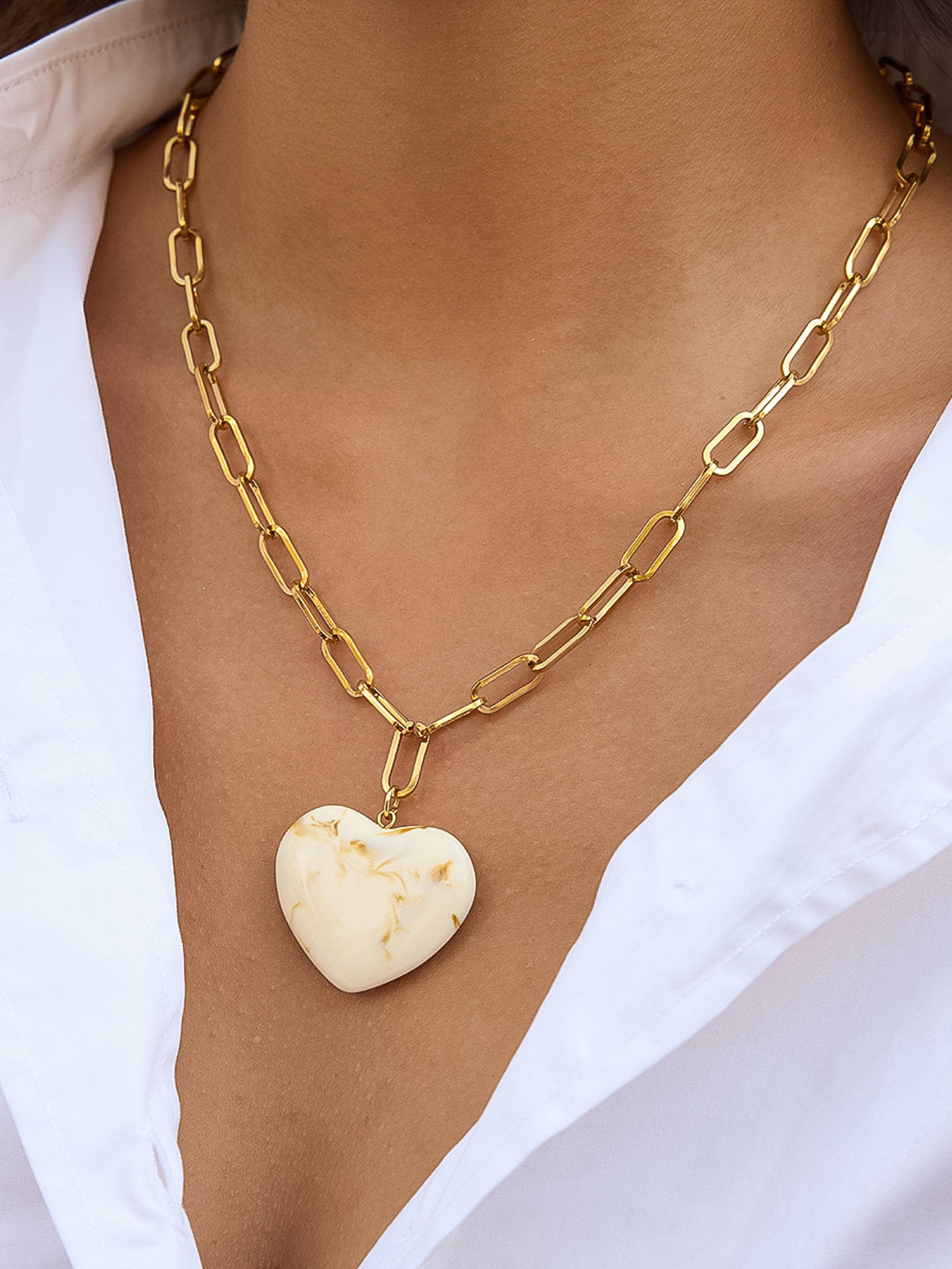 Rouelle 18K Gold Heart Chain Necklace
