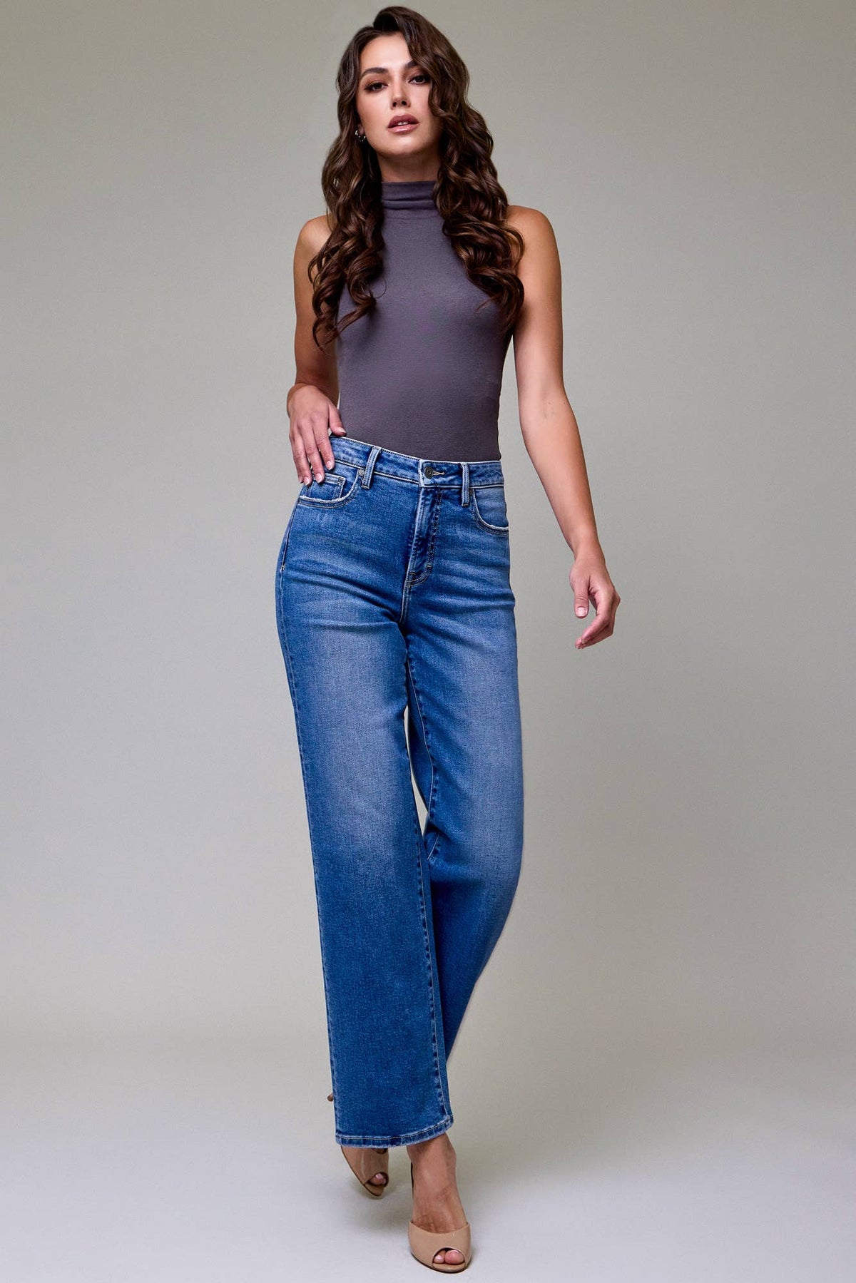 Clean Stretch High Rise Jeans: