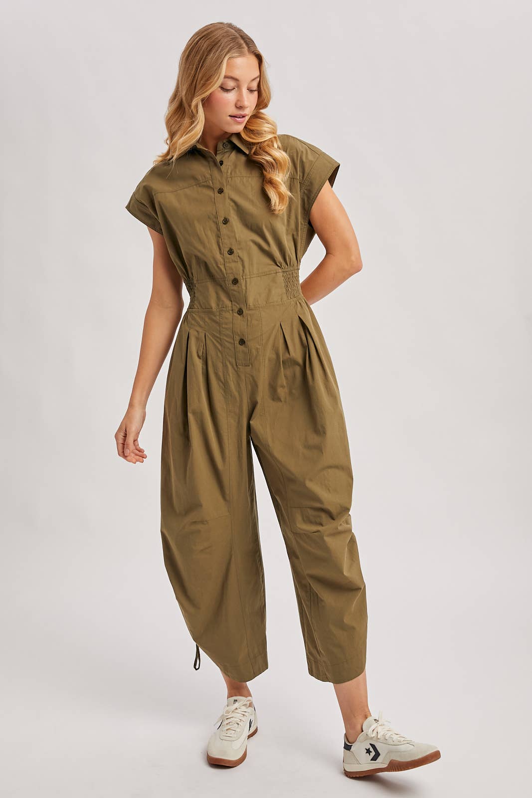 Olive Utility Jumpsuit