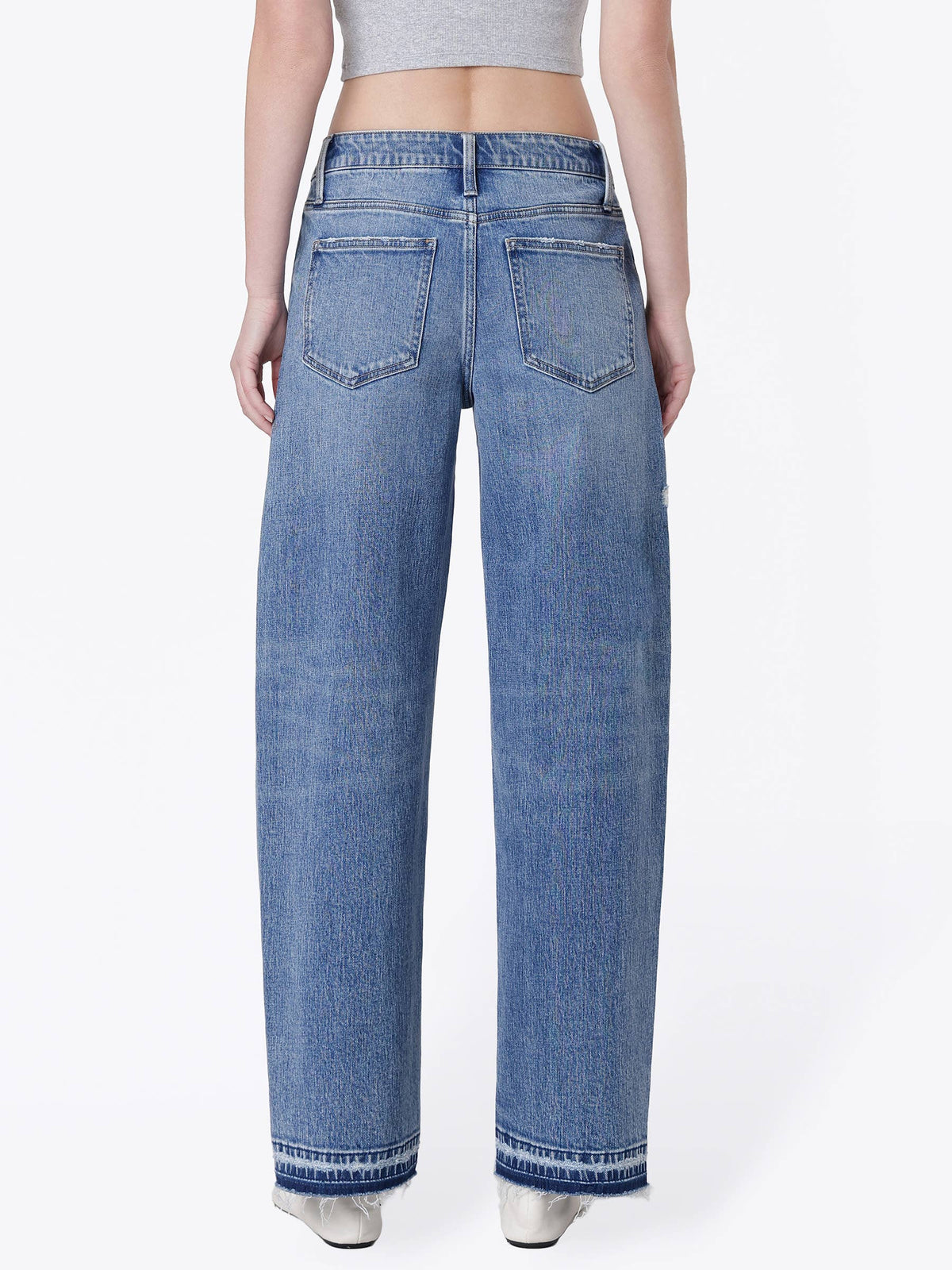 Distressed Barrel Jeans