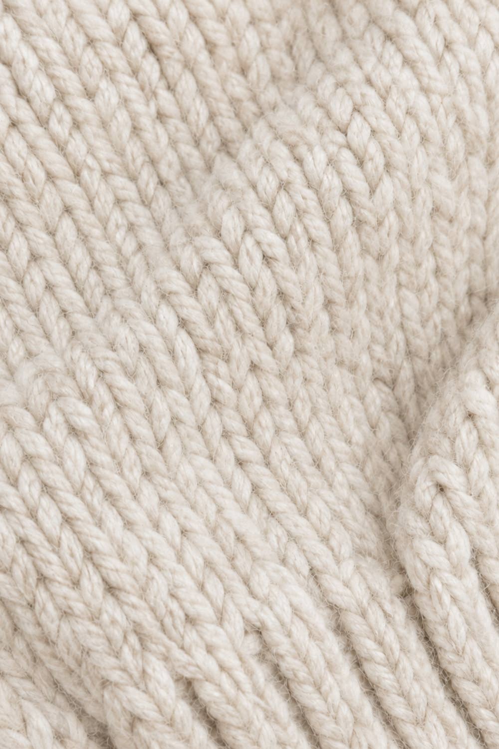 Polo Collar Sweater: Beige