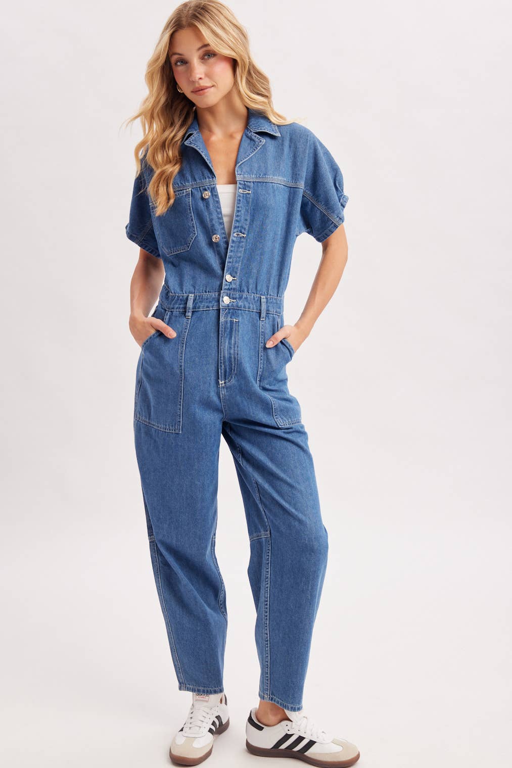 Denim Utility Jumpsuit