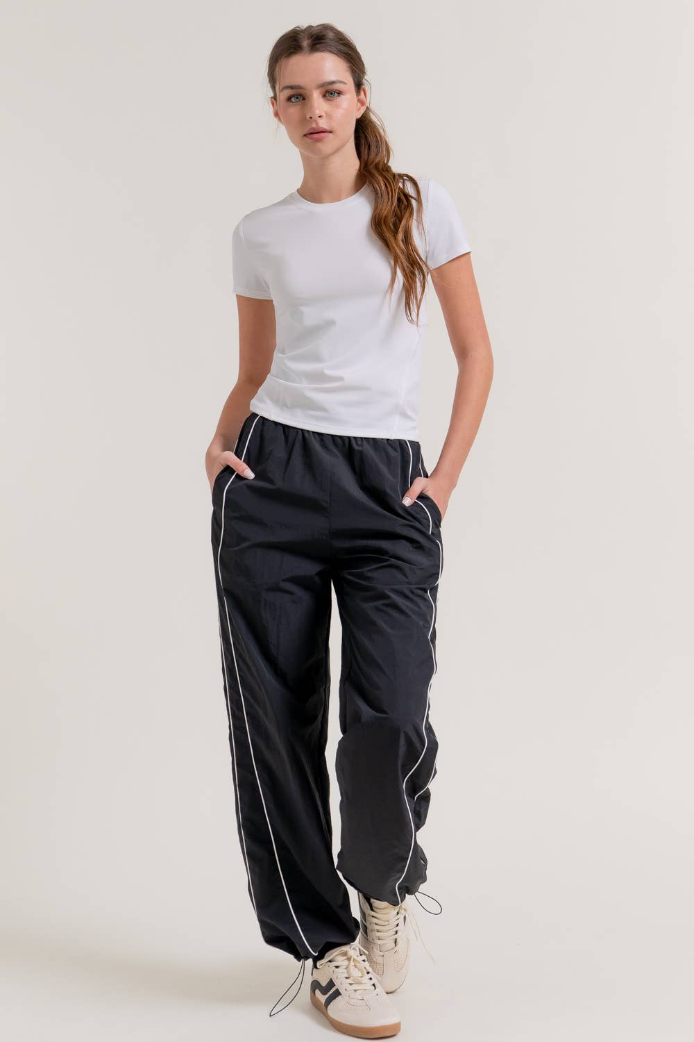 Anorak Track Pants: Black