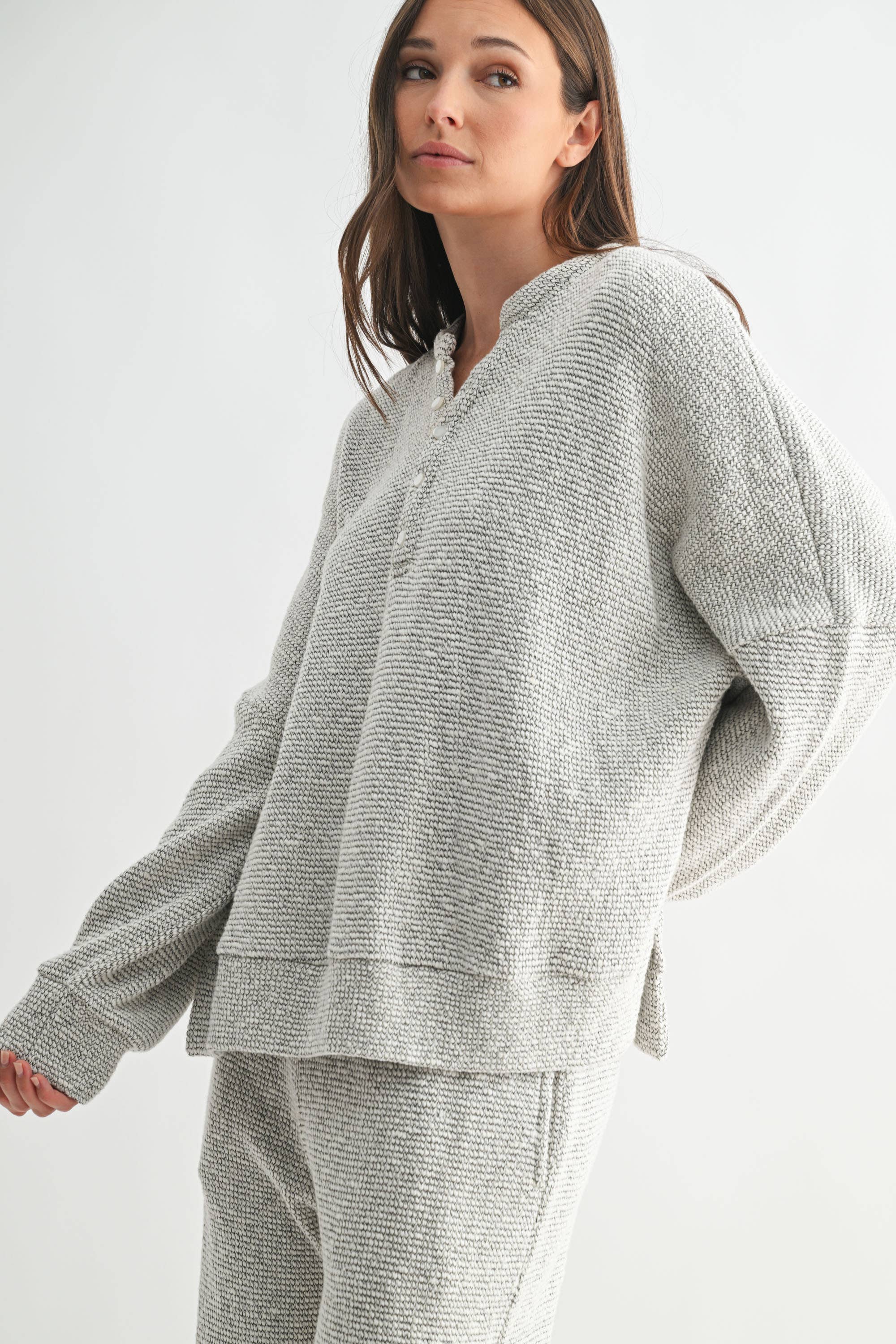 Marina Knit Set: Cream/Black