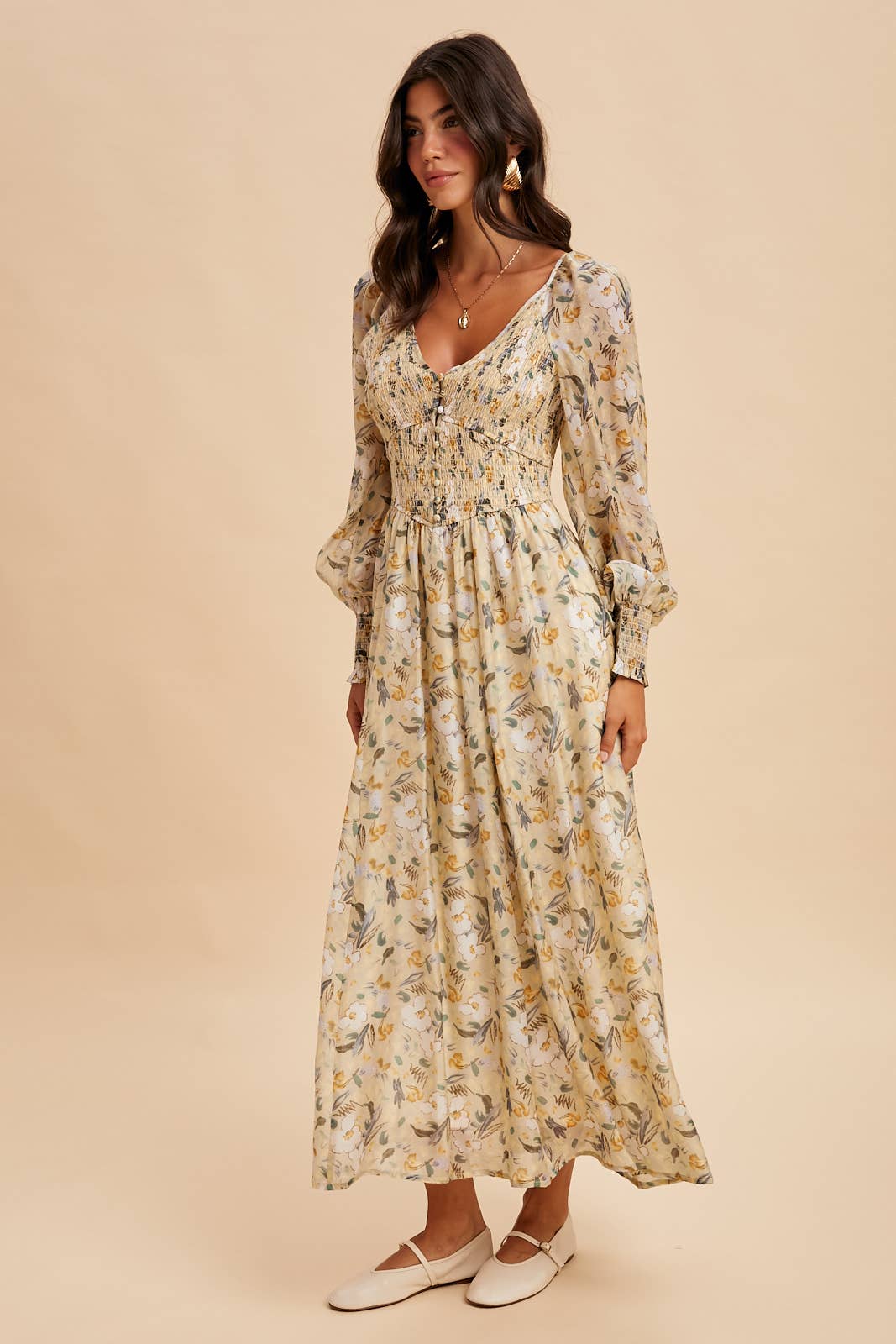 Tencel Maxi Dress: Vintage Cream