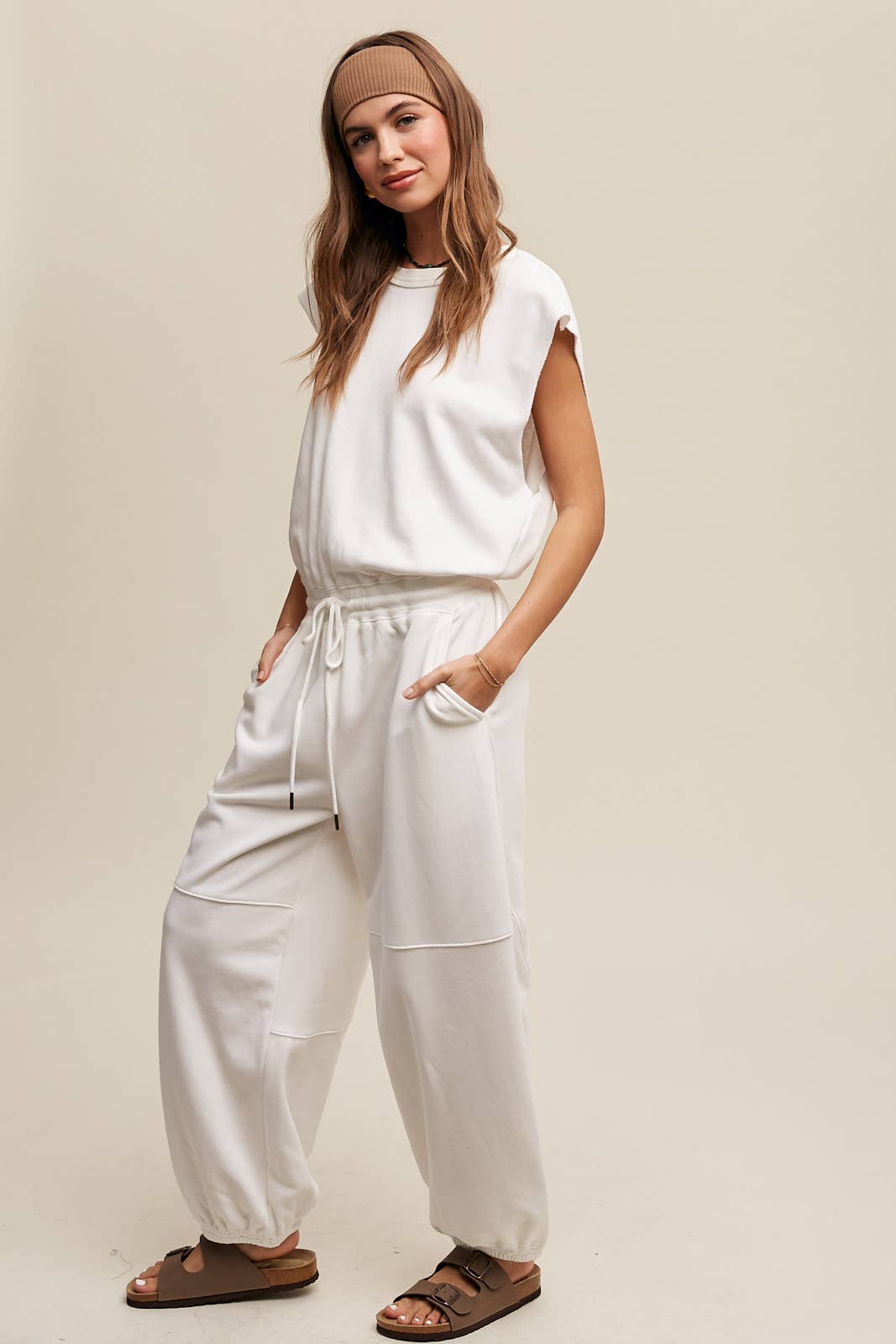 Sleeveless Cotton Jumpsuit N