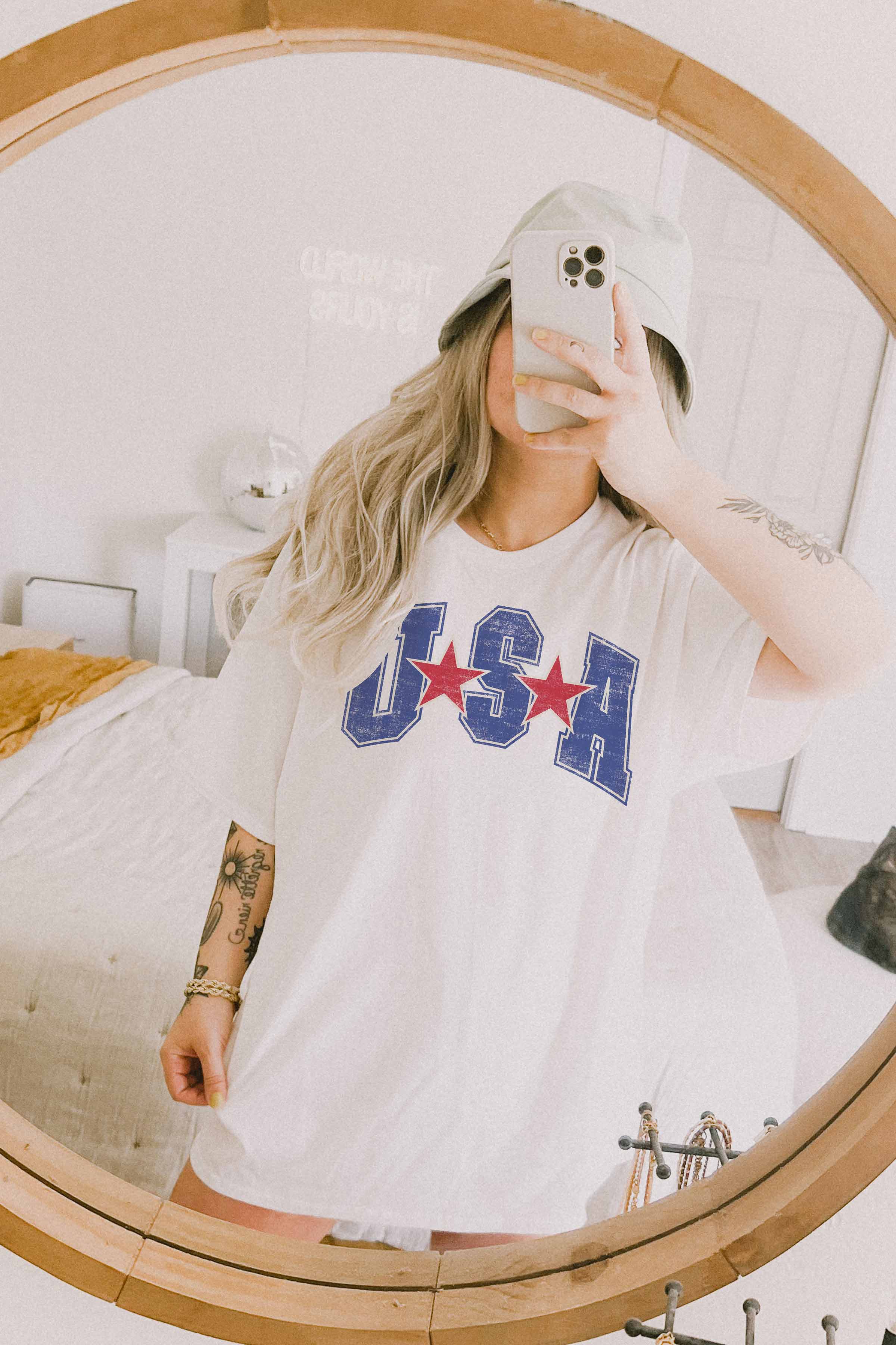 GREY USA OVERSIZED GRAPHIC TEE