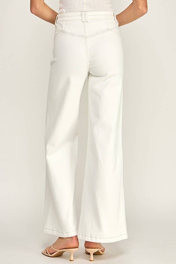 Patch Pocket Pants: White