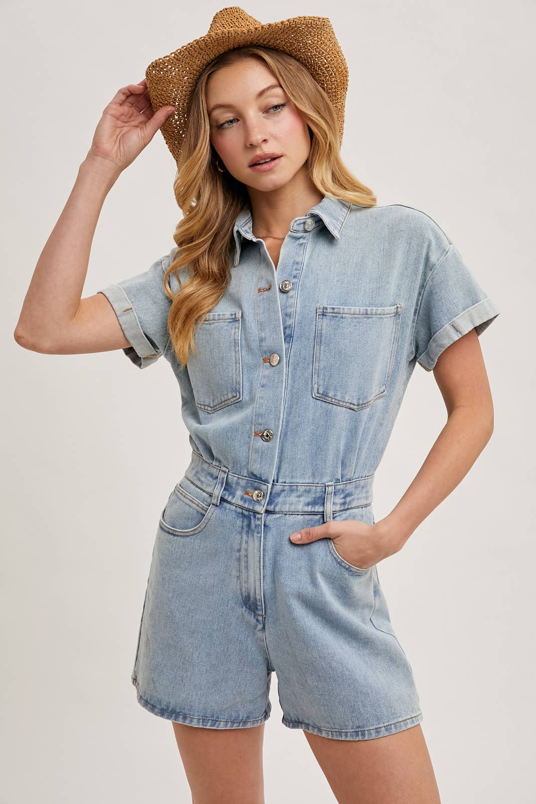 Lt Denim Romper