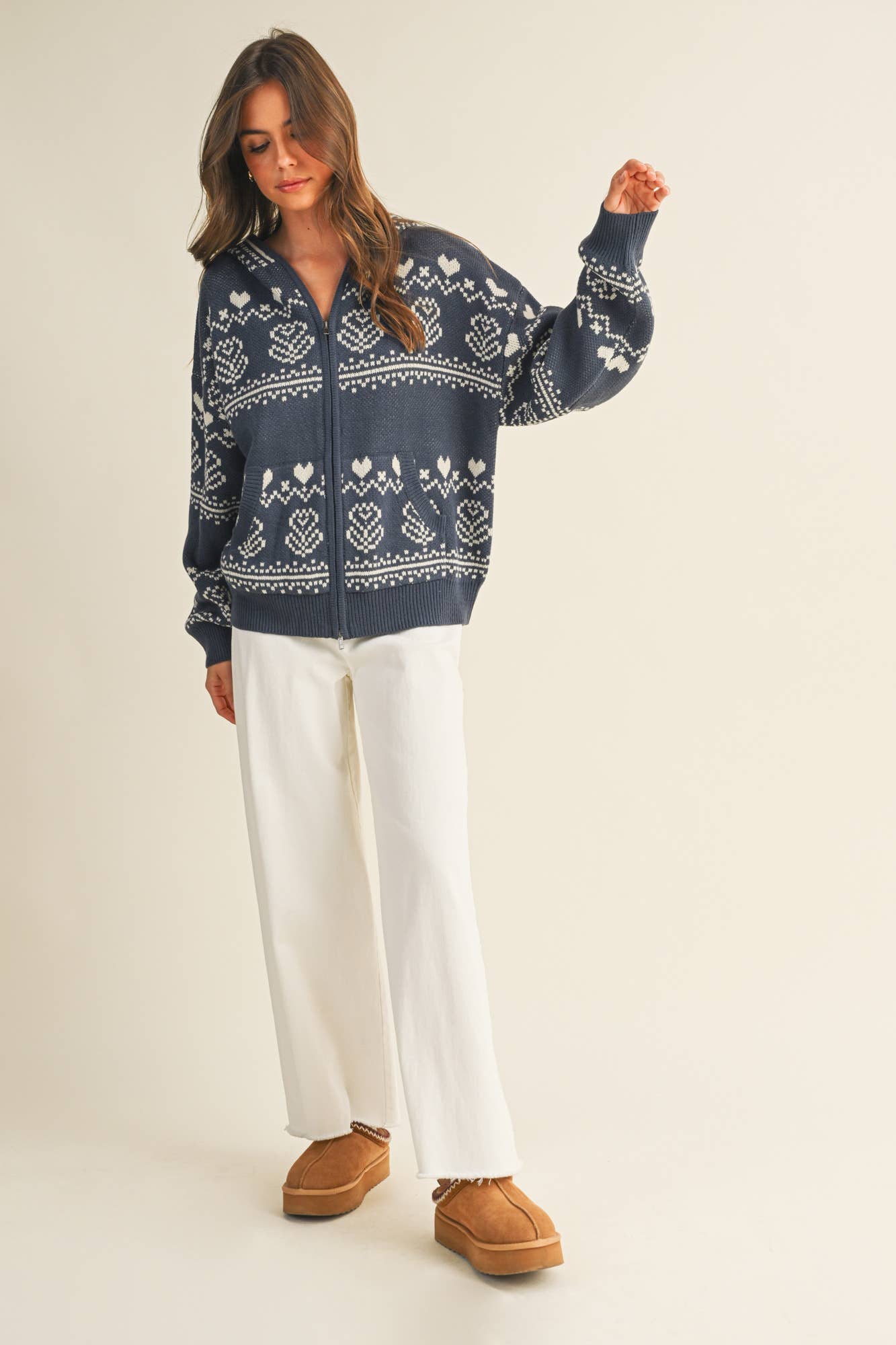 Nordic Zip Up Sweater