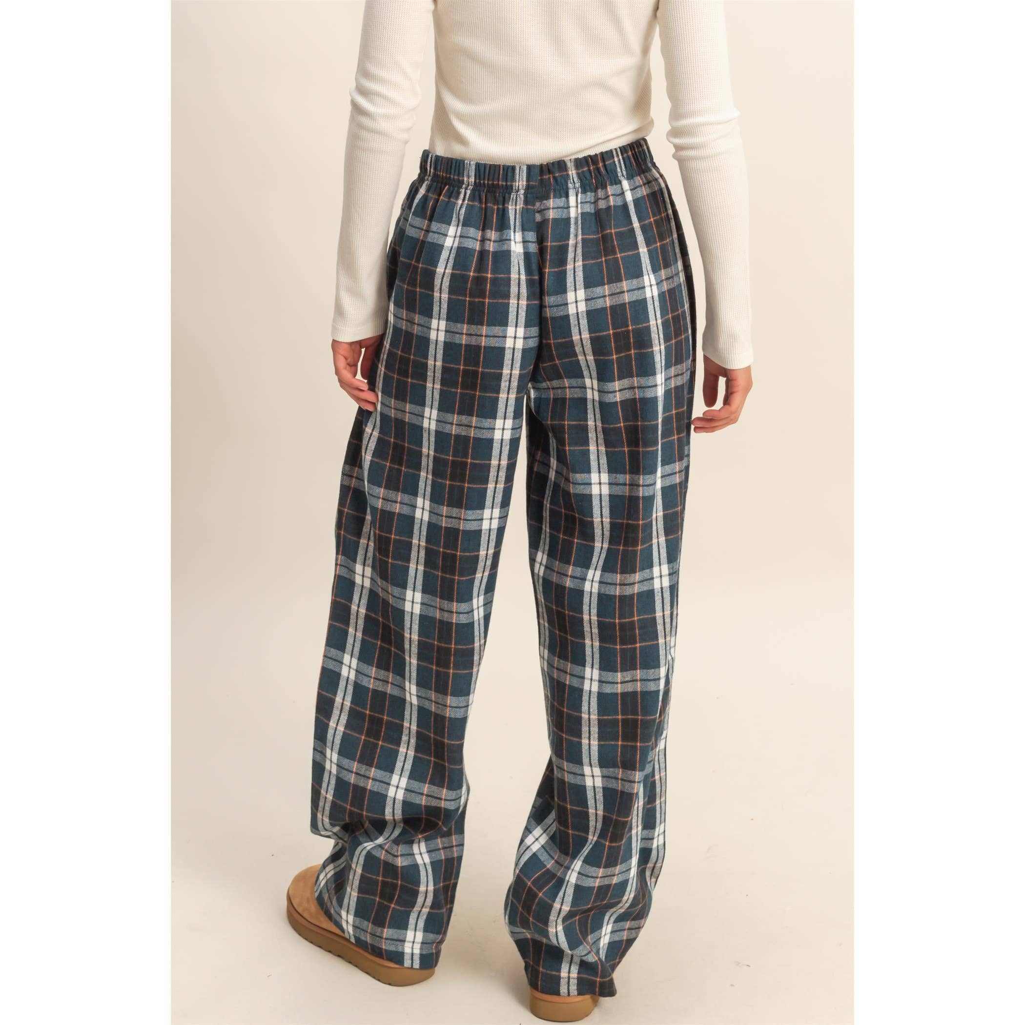 Flannel Lounge Pants: Navy